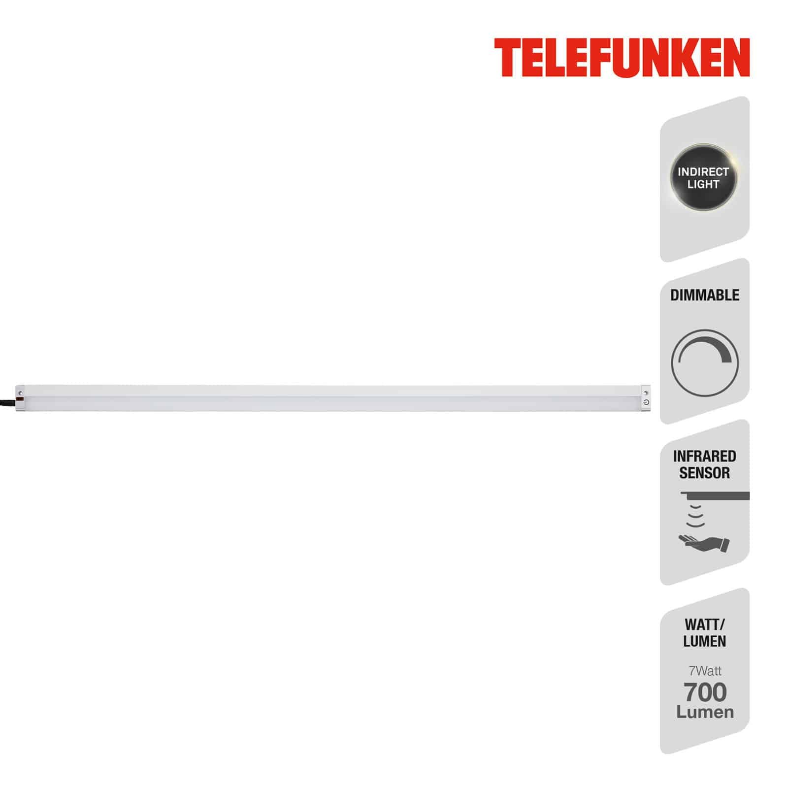 TF 203004TF TELEFUNKEN svítidlo pod skříňku s čidlem, 80 cm, 11 W, 1050 lm, stříbrná - BRILONER (obrázek 2)