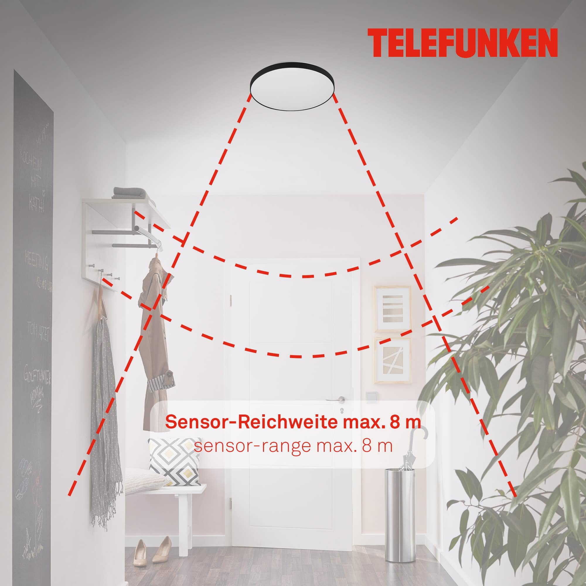 TF 318405TF TELEFUNKEN LED stropní svítidlo s čidlem, pr. 29 cm, 16 W, bílé-černá - BRILONER (obrázek 3)