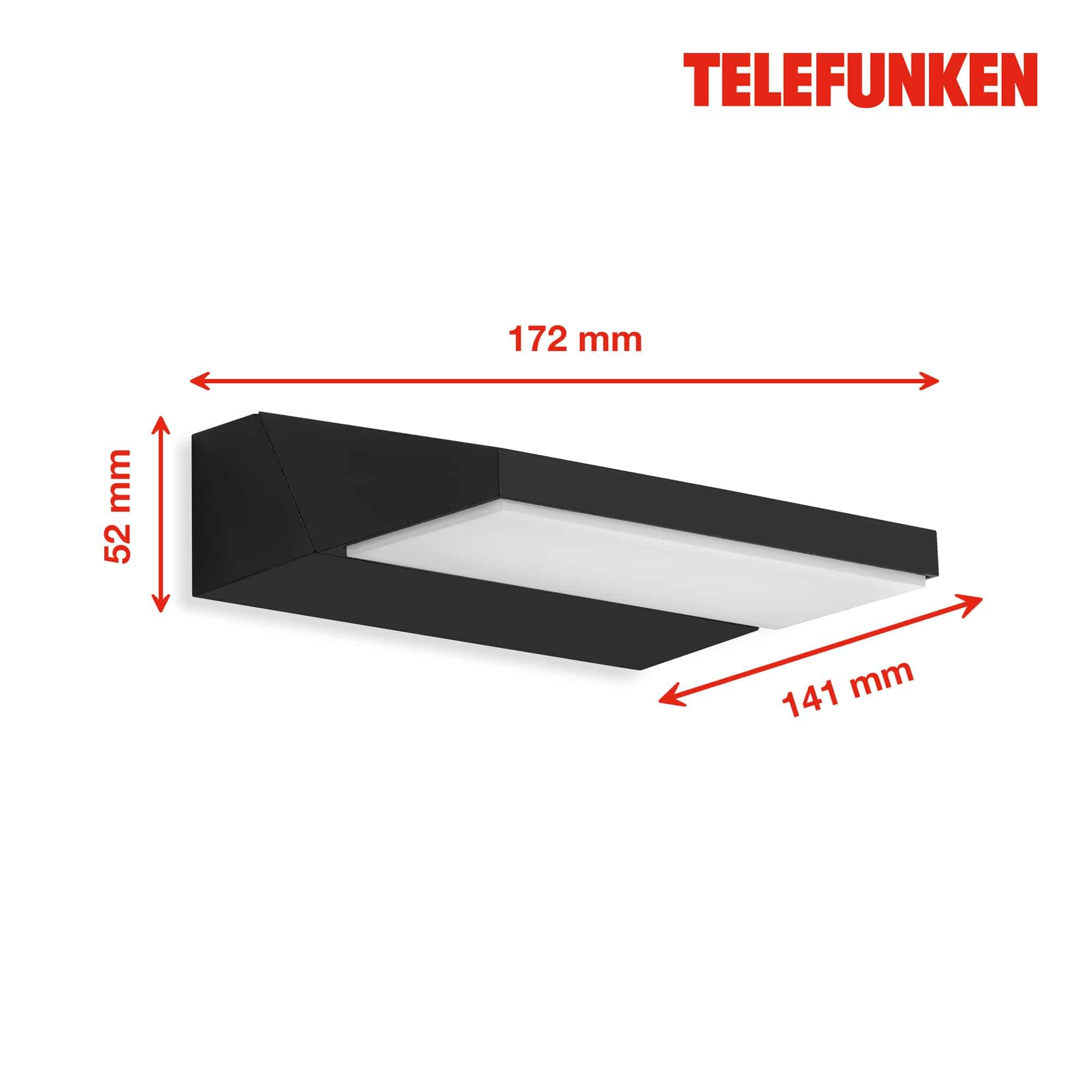 TF 312605TF TELEFUNKEN LED venkovní svítidlo 17,2 cm 10W 1200lm černá - BRILONER (obrázek 6)