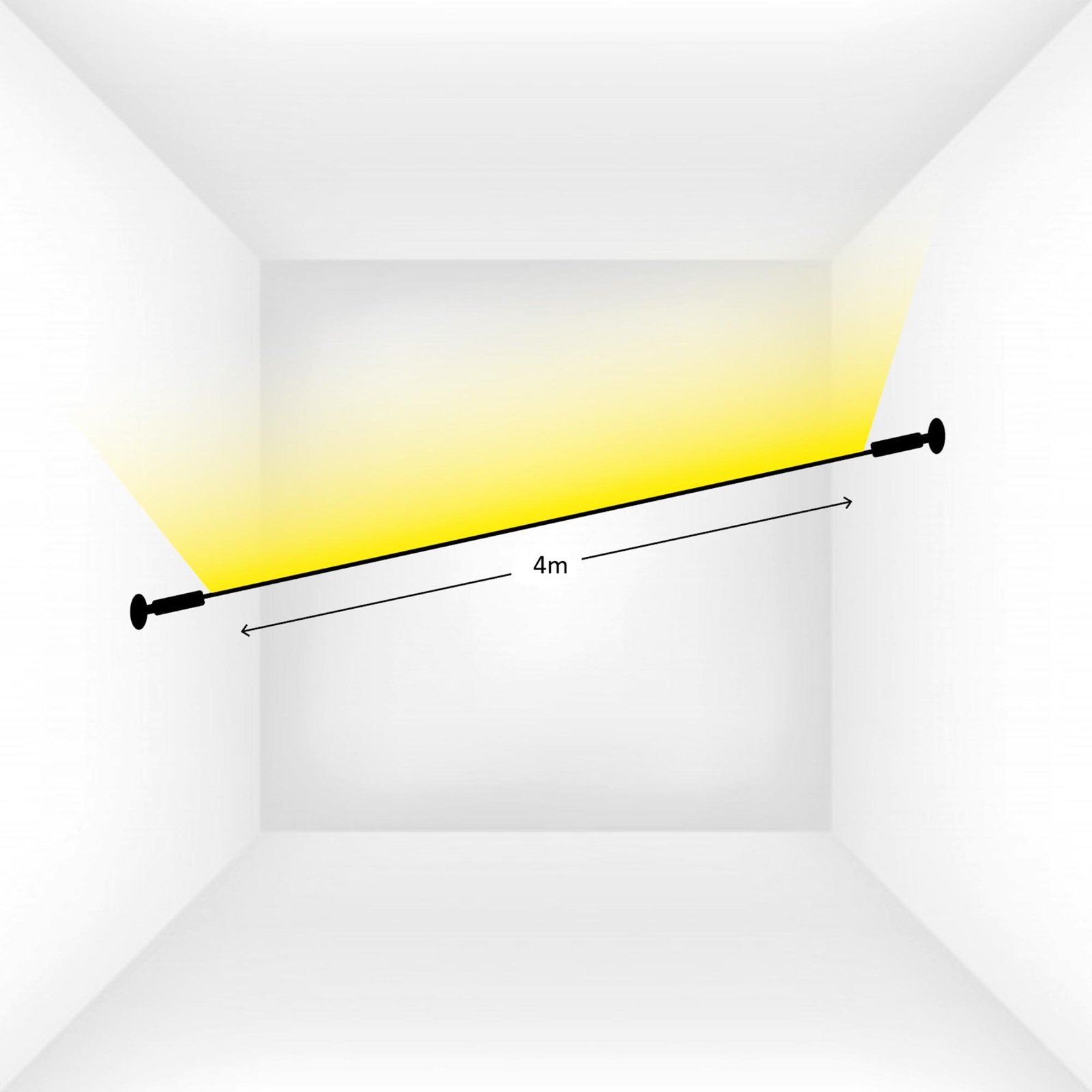 SLC S40140X VÝPRODEJ VZORKU - Profil SLC Skyline Black 11mm PVC 4m + LED pásek IP20 2700K vč. driveru 24V 100W - TLG (obrázek 4)