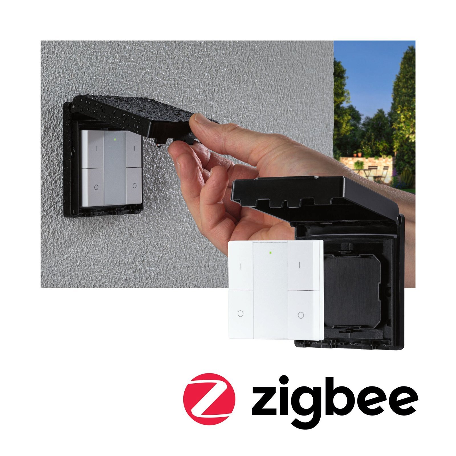P 50137 Vypínač Smart Home Zigbee On/Off/Dimm venkovní černá - PAULMANN