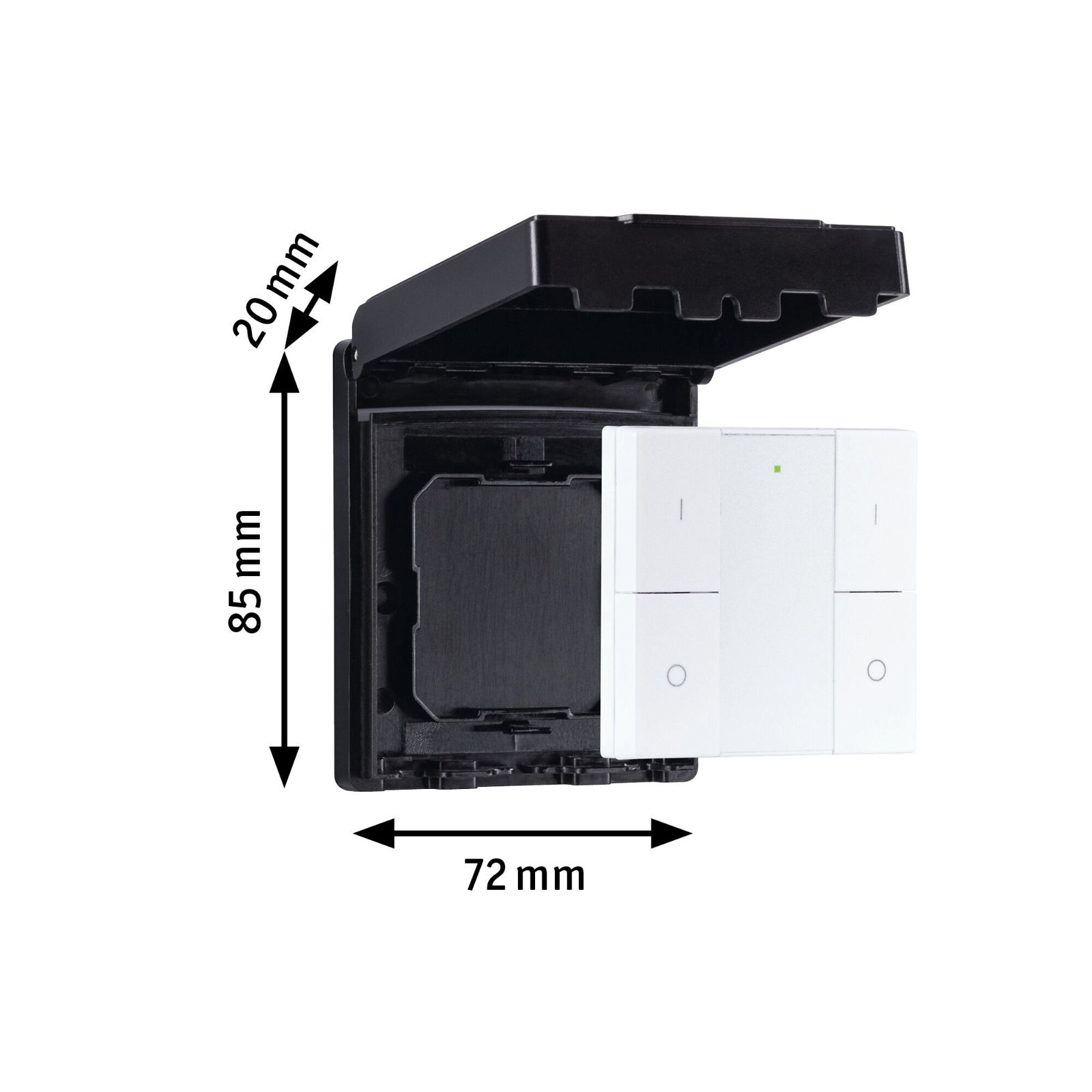 P 50137 Vypínač Smart Home Zigbee On/Off/Dimm venkovní černá - PAULMANN (obrázek 3)