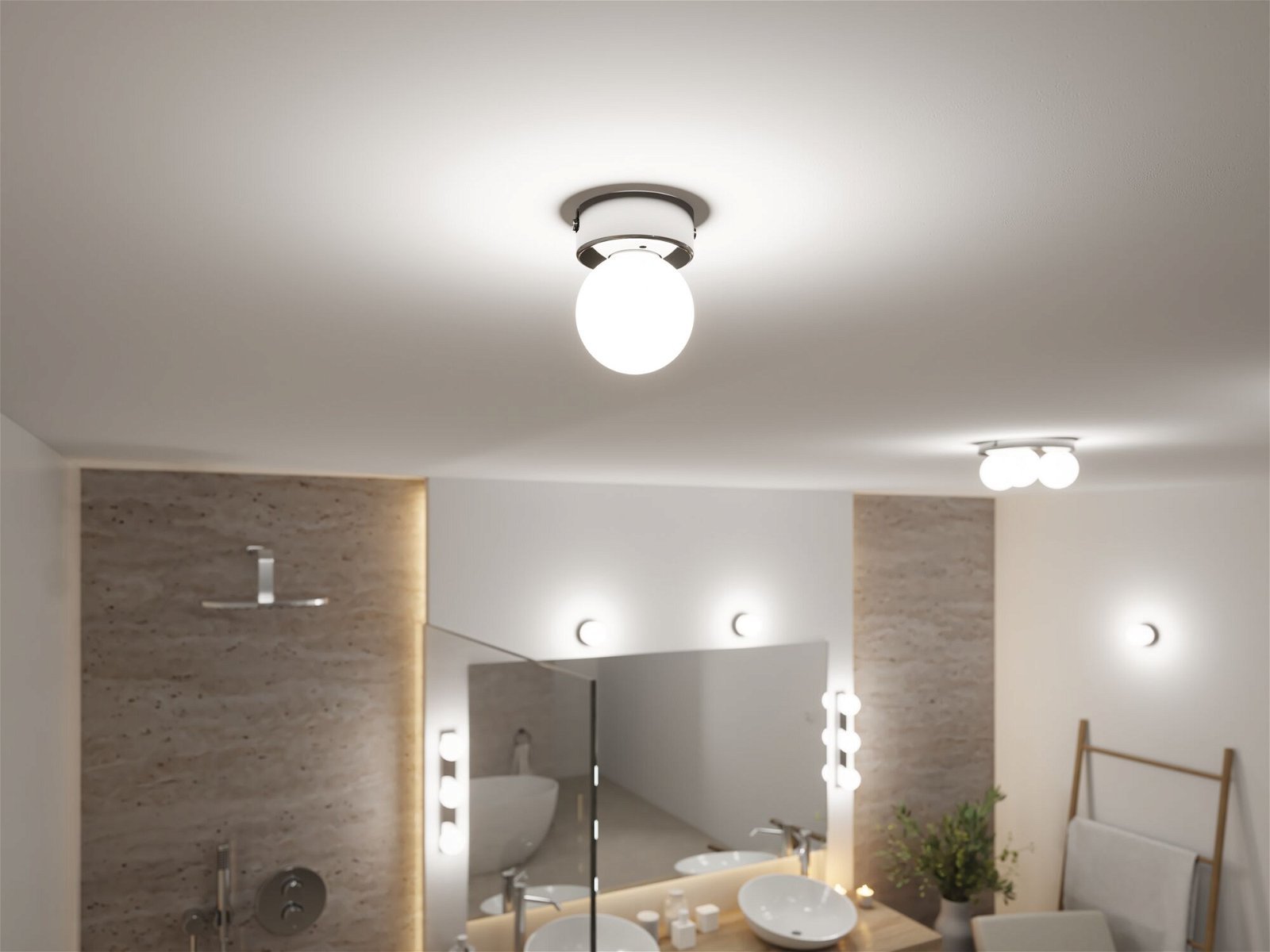 P 71061 Selection Bathroom stropní svítidlo Gove IP44 G9 230V max. 20W chrom/satén - PAULMANN (obrázek 4)