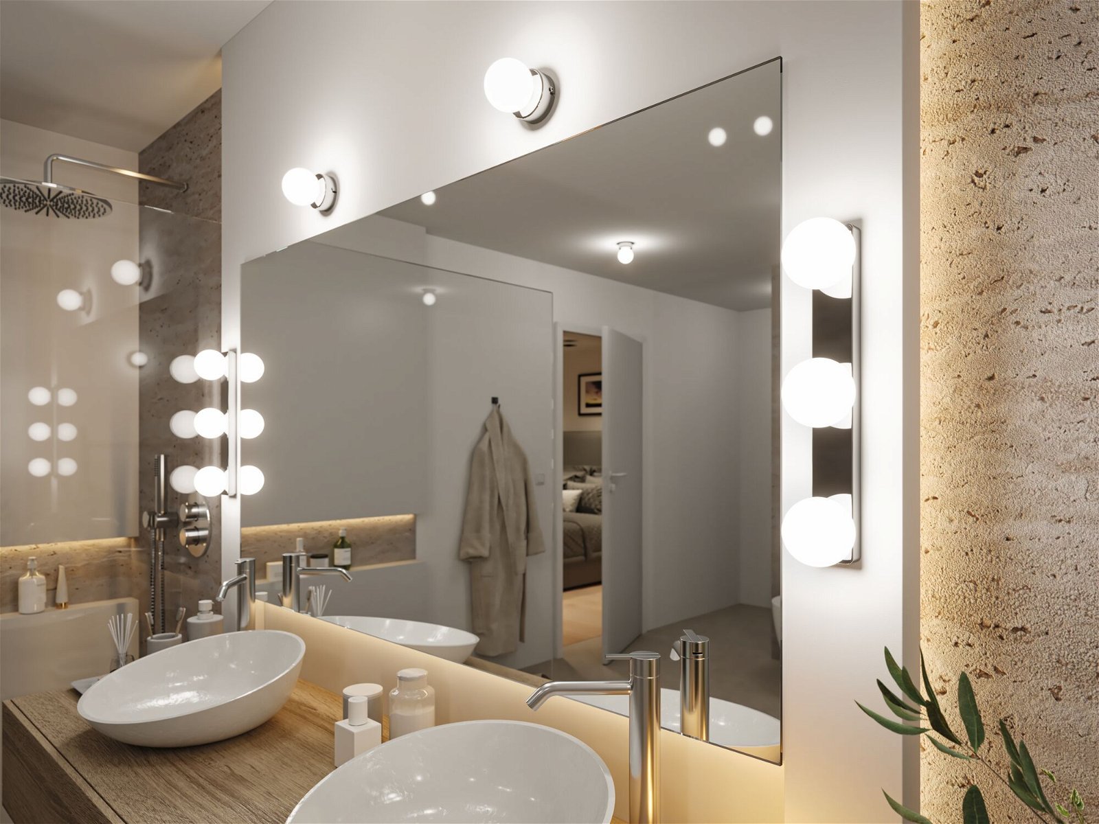 P 71061 Selection Bathroom stropní svítidlo Gove IP44 G9 230V max. 20W chrom/satén - PAULMANN (obrázek 5)