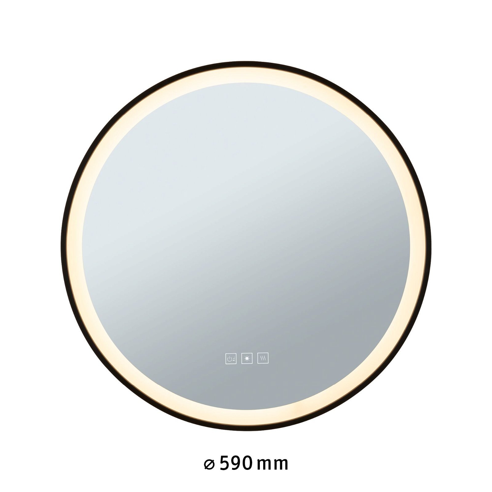 P 71088 LED zrcadlo s osvětlením Mirra IP44 CCT 230V 11,5W stmívatelné černá/zrcadlo - PAULMANN (obrázek 3)