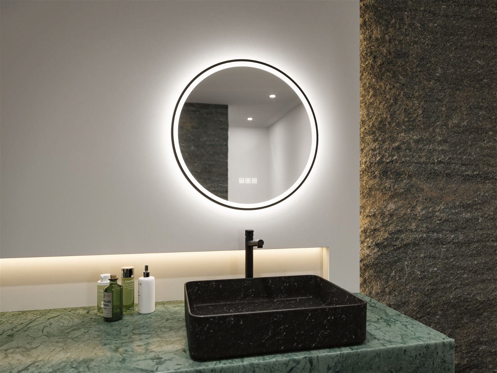 P 71088 LED zrcadlo s osvětlením Mirra IP44 CCT 230V 11,5W stmívatelné černá/zrcadlo - PAULMANN (obrázek 6)