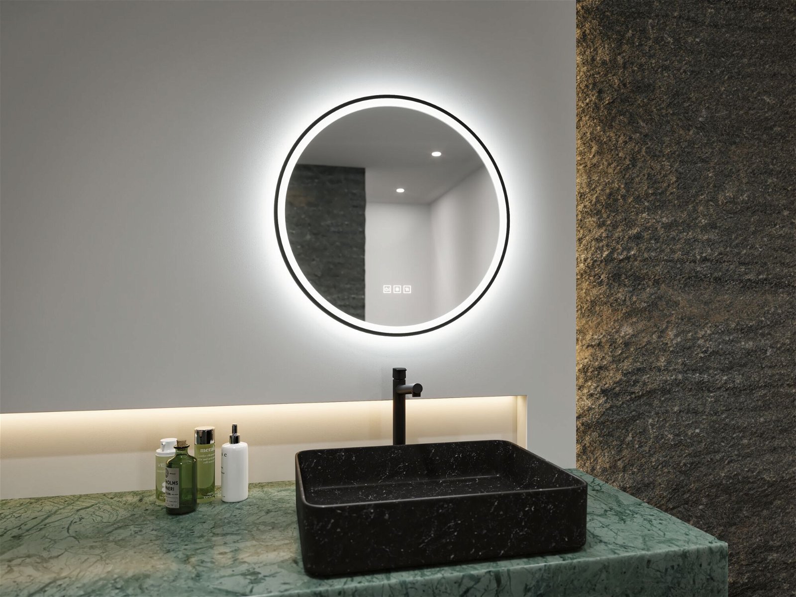 P 71088 LED zrcadlo s osvětlením Mirra IP44 CCT 230V 11,5W stmívatelné černá/zrcadlo - PAULMANN (obrázek 7)