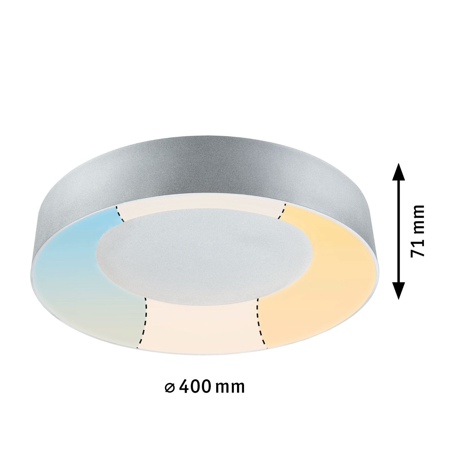 P 71095 LED stropní svítidlo Casca IP44 CCT 230V 23W hliník mat - PAULMANN (obrázek 3)