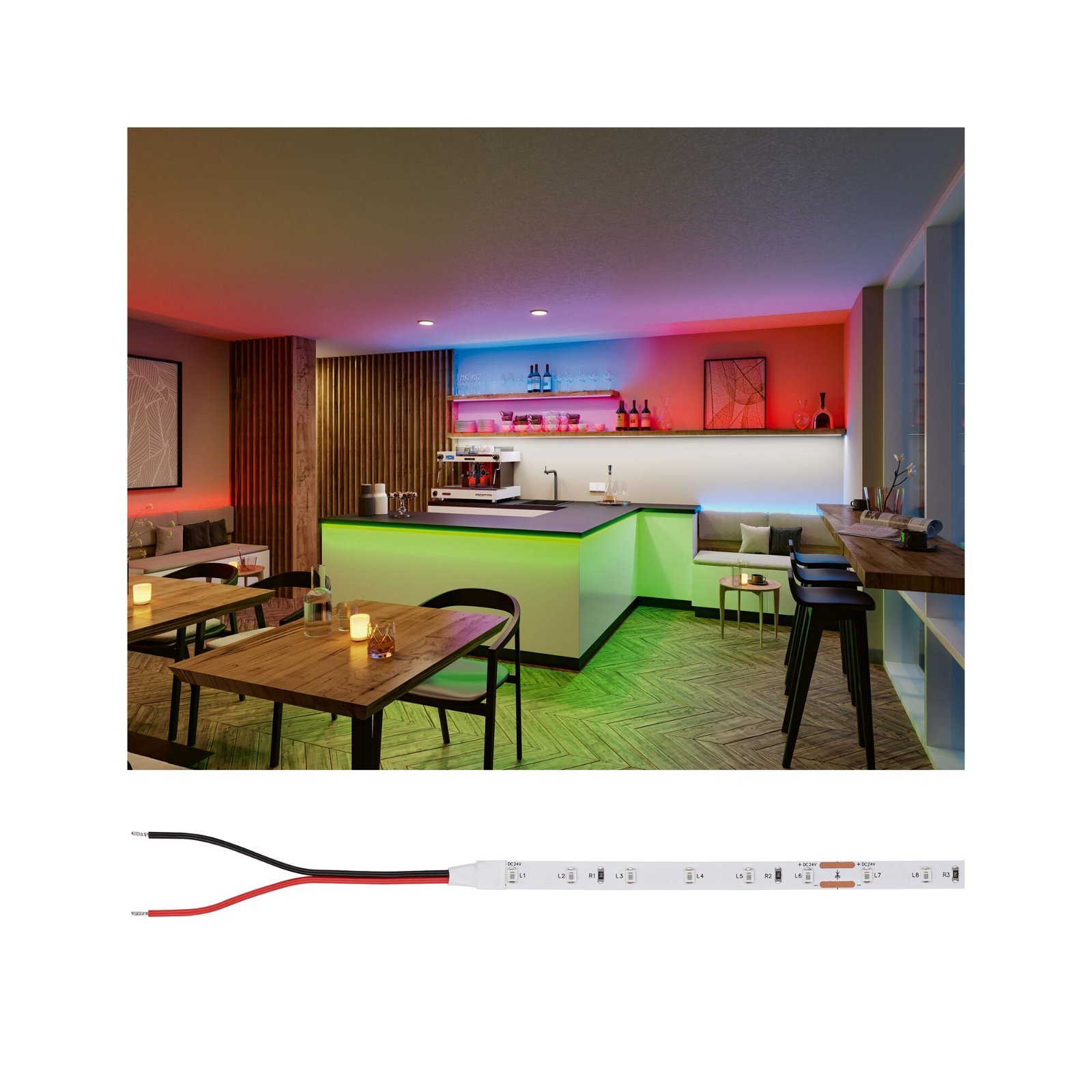P 76008 Pro LED Strip Silver P25 5m 20W 60lm/m 60LEDs/m - PAULMANN