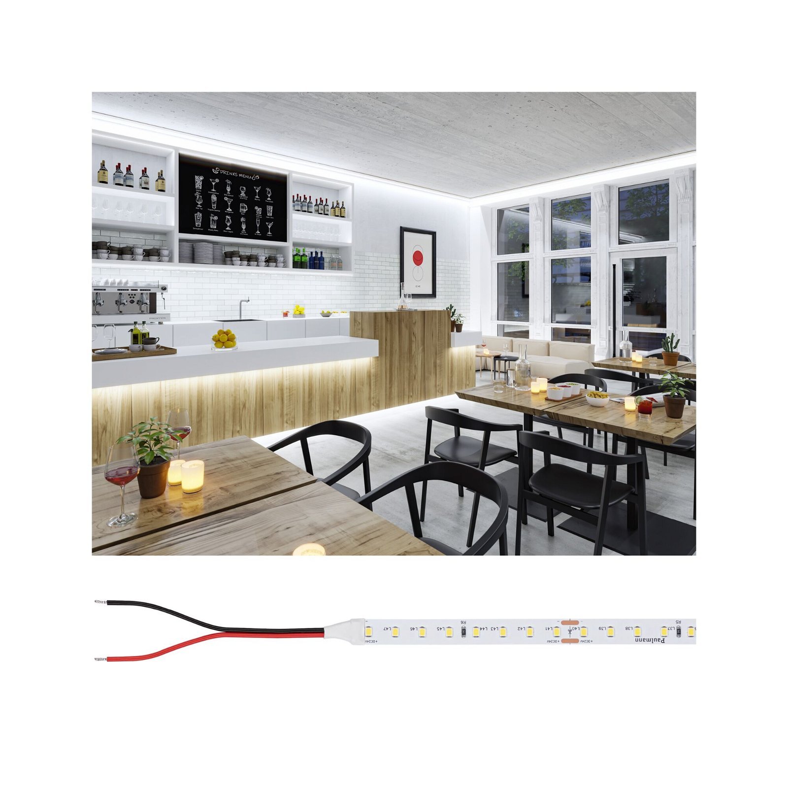 P 76018 Pro LED Strip Silver P75 840 5m 23W 750lm/m 96LEDs/m 4000K - PAULMANN