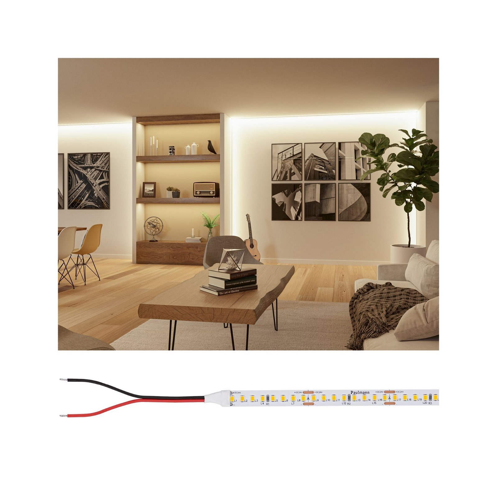 P 76022 Pro LED Strip Silver P150 830 5m 50W 1480lm/m 160LEDs/m 3000K - PAULMANN