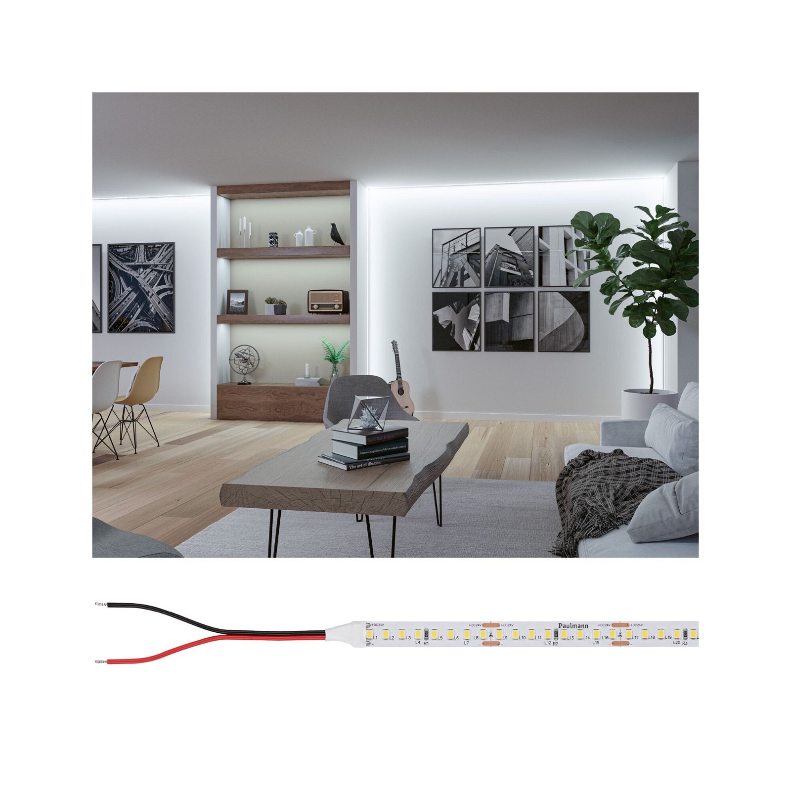 P 76024 Pro LED Strip Silver P150 865 5m 50W 1550lm/m 160LEDs/m 6500K - PAULMANN