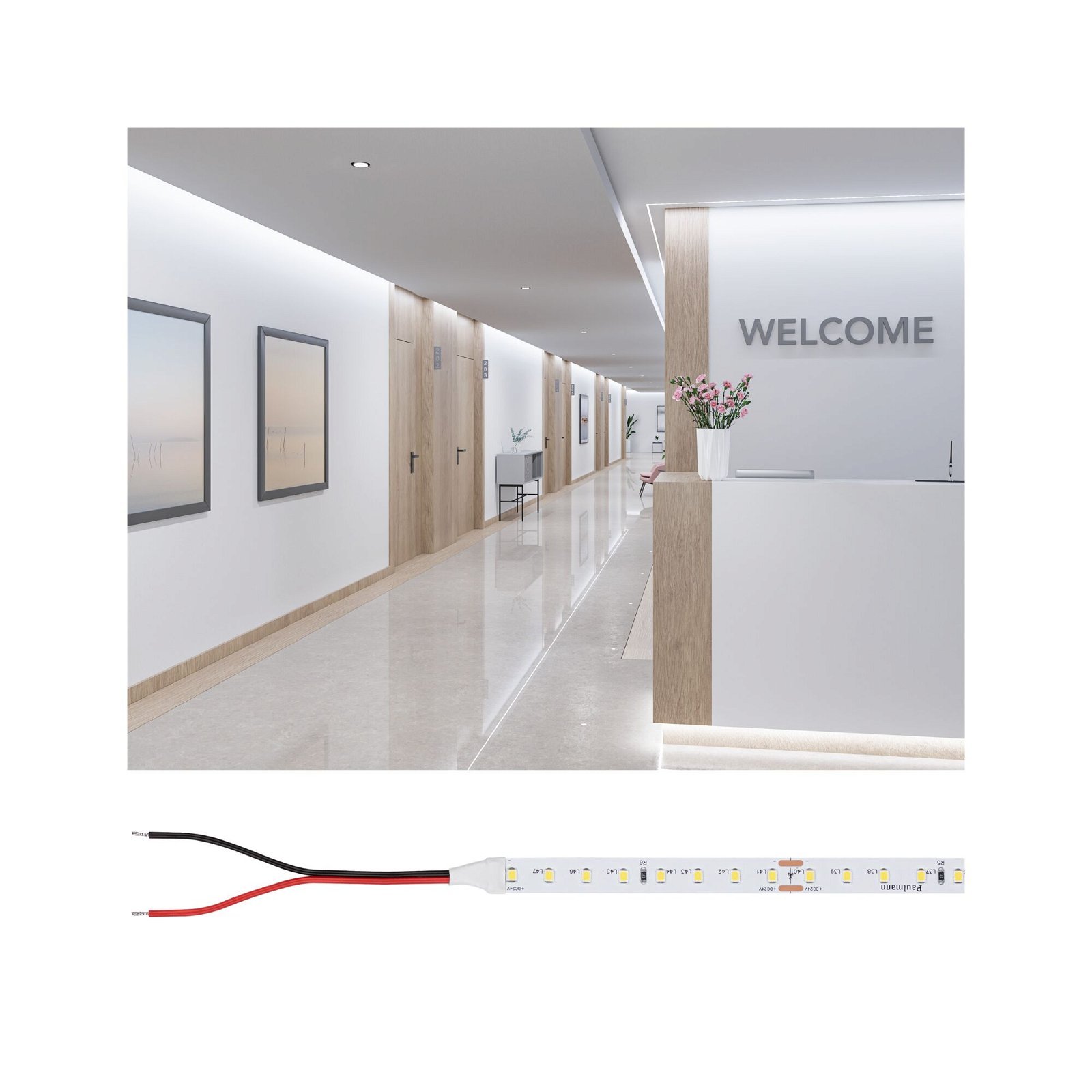 P 78452 Pro LED Strip Gold P150 965 10m 55W 790lm/m 96LEDs/m 6500K - PAULMANN
