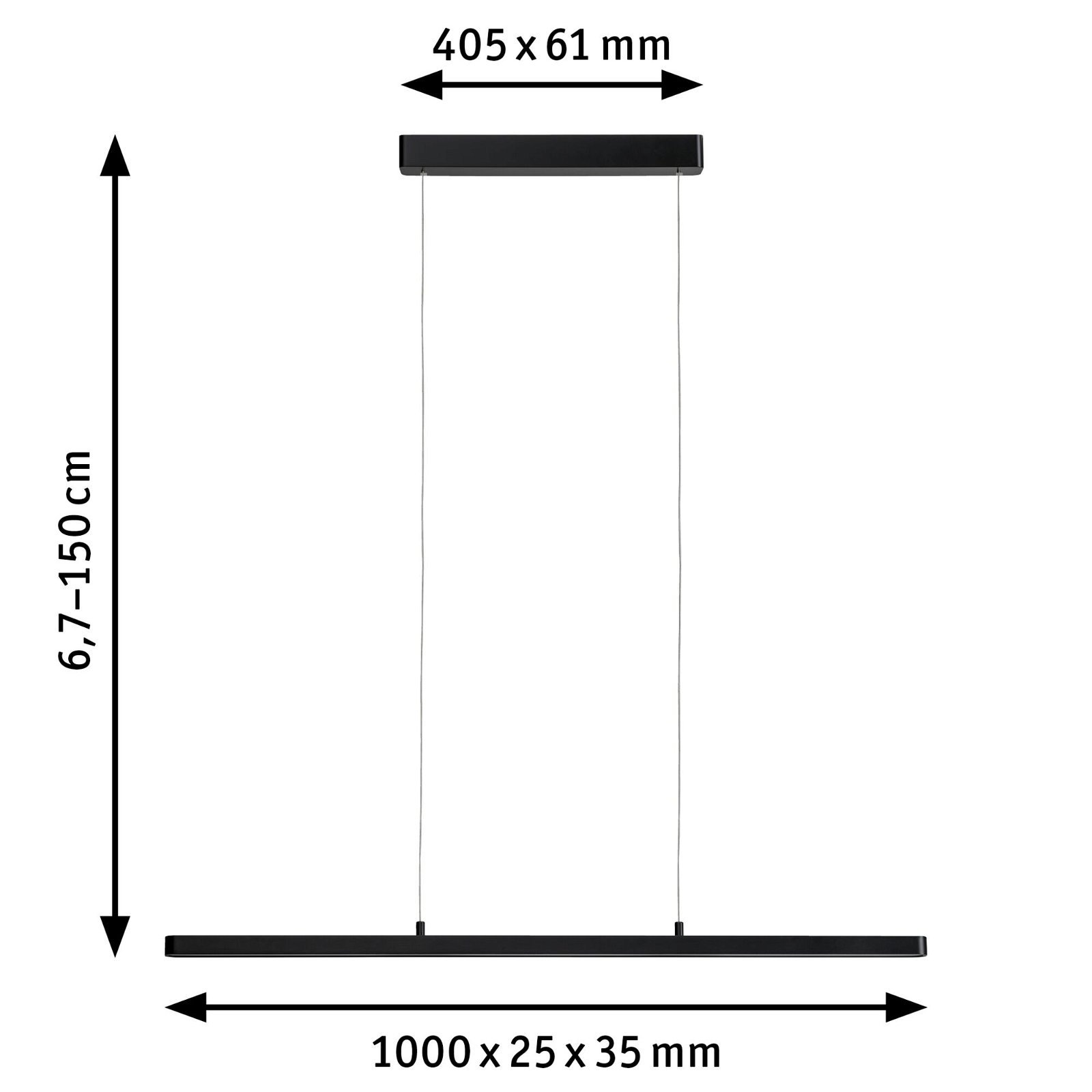 P 79885 LED závěsné svítidlo Lento měnitelná bílá 3x13,5W černá mat stmívatelné - PAULMANN (obrázek 3)