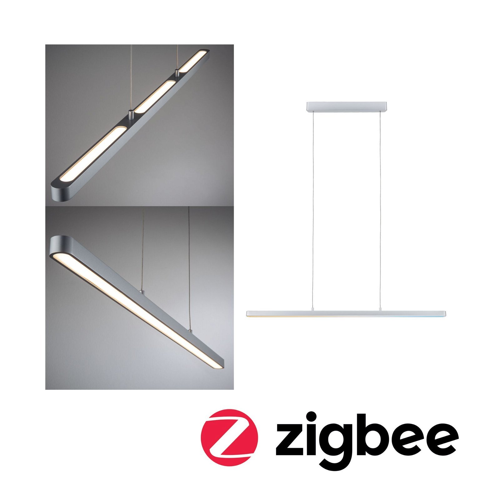 P 79886 LED závěsné svítidlo Lento měnitelná bílá 3x13,5W matný chrom stmívatelné - PAULMANN
