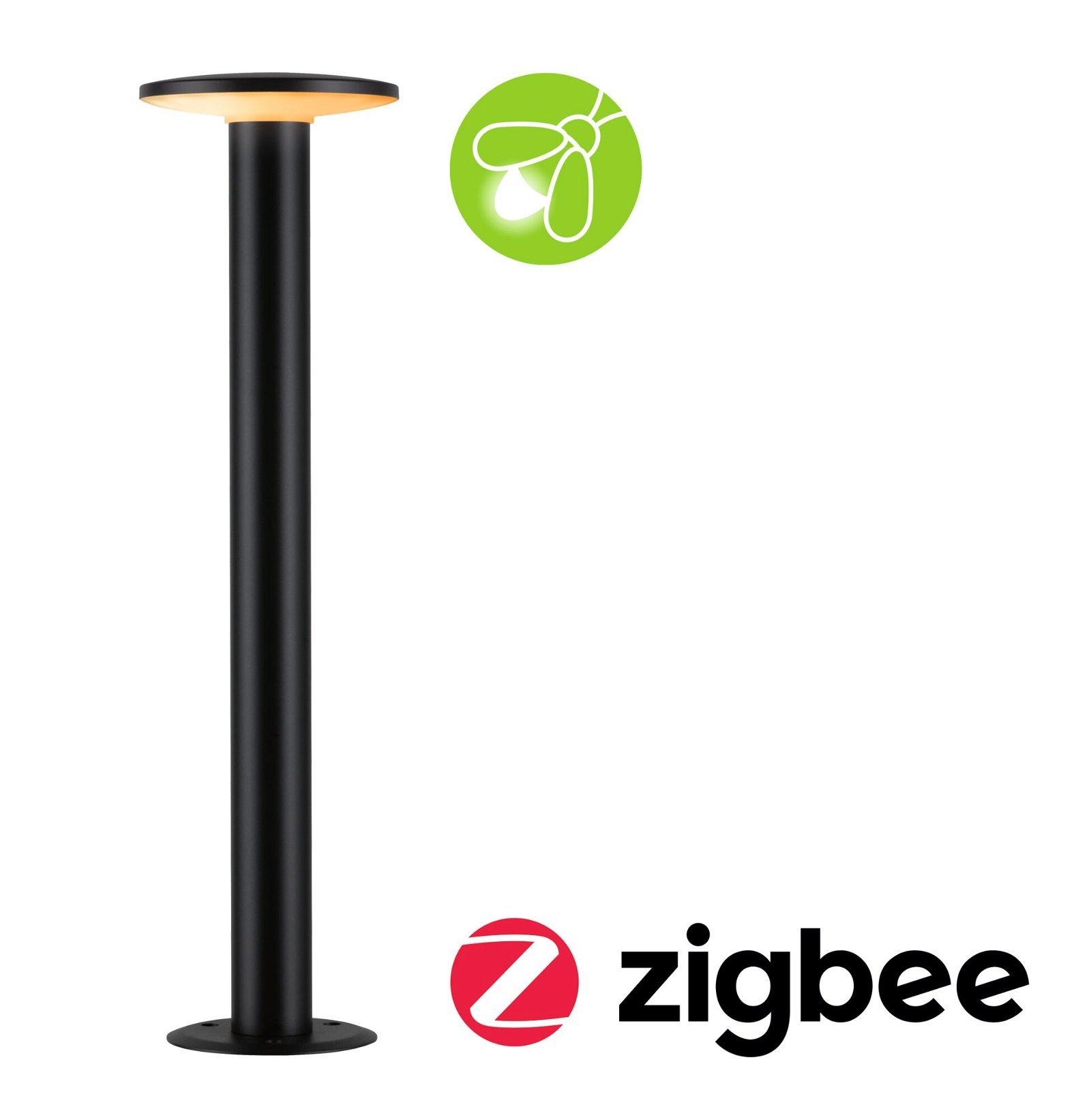 P 94755 LED stojací svítidlo Smart Home Zigbee Plate neláká hmyz IP44 600mm CCT 5,5W 230V antracit kov/umělá hmota - PAULMANN