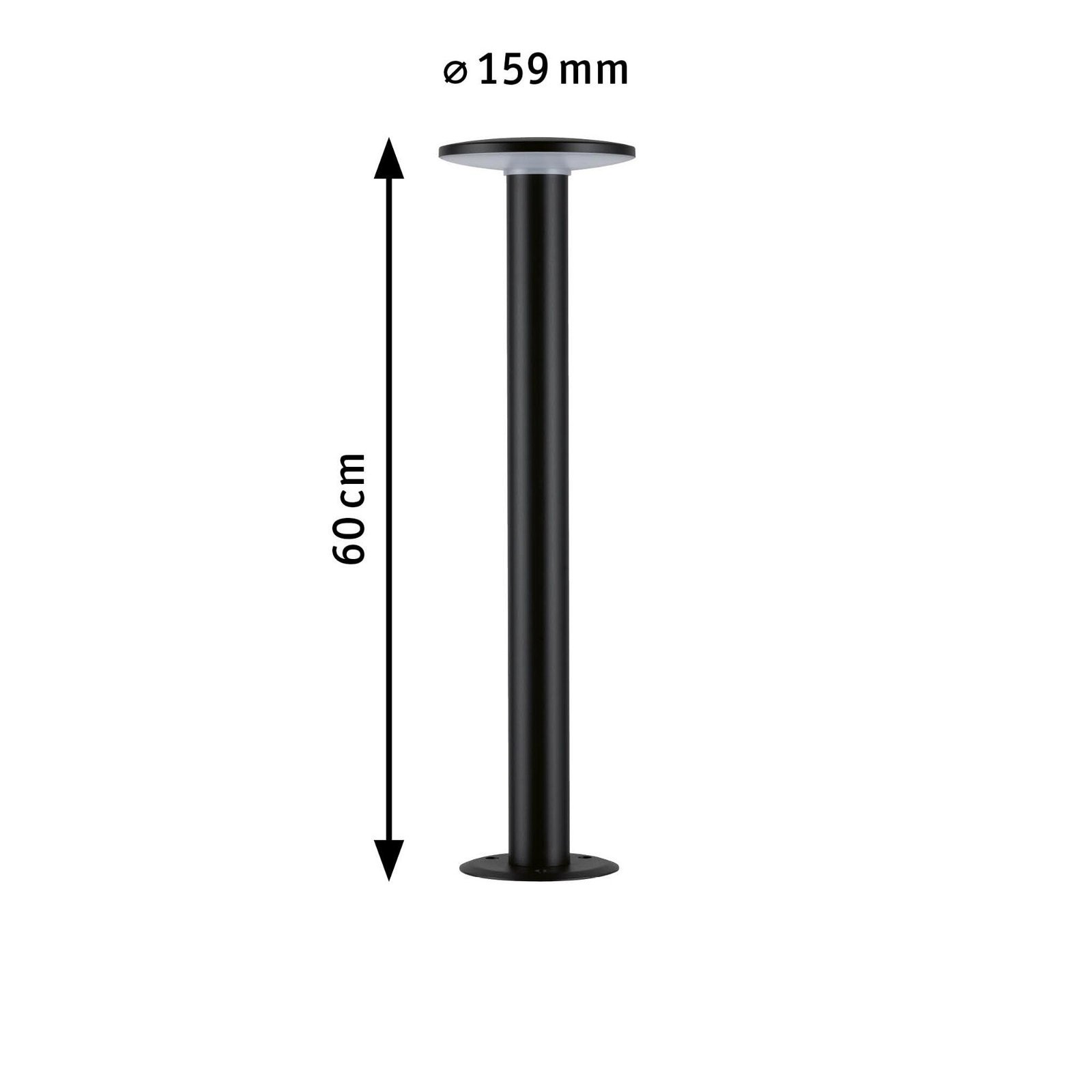 P 94756 LED stojací svítidlo Smart Home Zigbee Plate IP44 600mm RGBW+ 5W 230V antracit kov/umělá hmota - PAULMANN (obrázek 3)