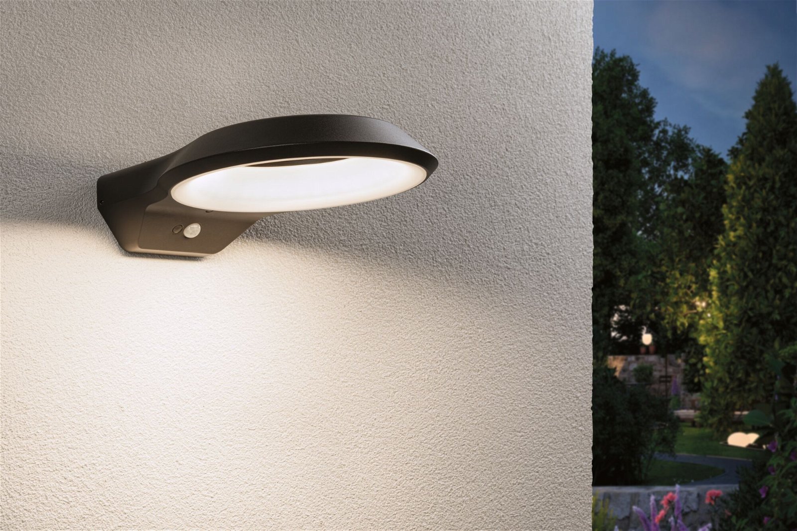 P 94836 LED venkovní nástěnné svítidlo Anela pohybové čidlo IP44 245x309mm 3000K 12,5W 230V antracit hliník - PAULMANN (obrázek 3)
