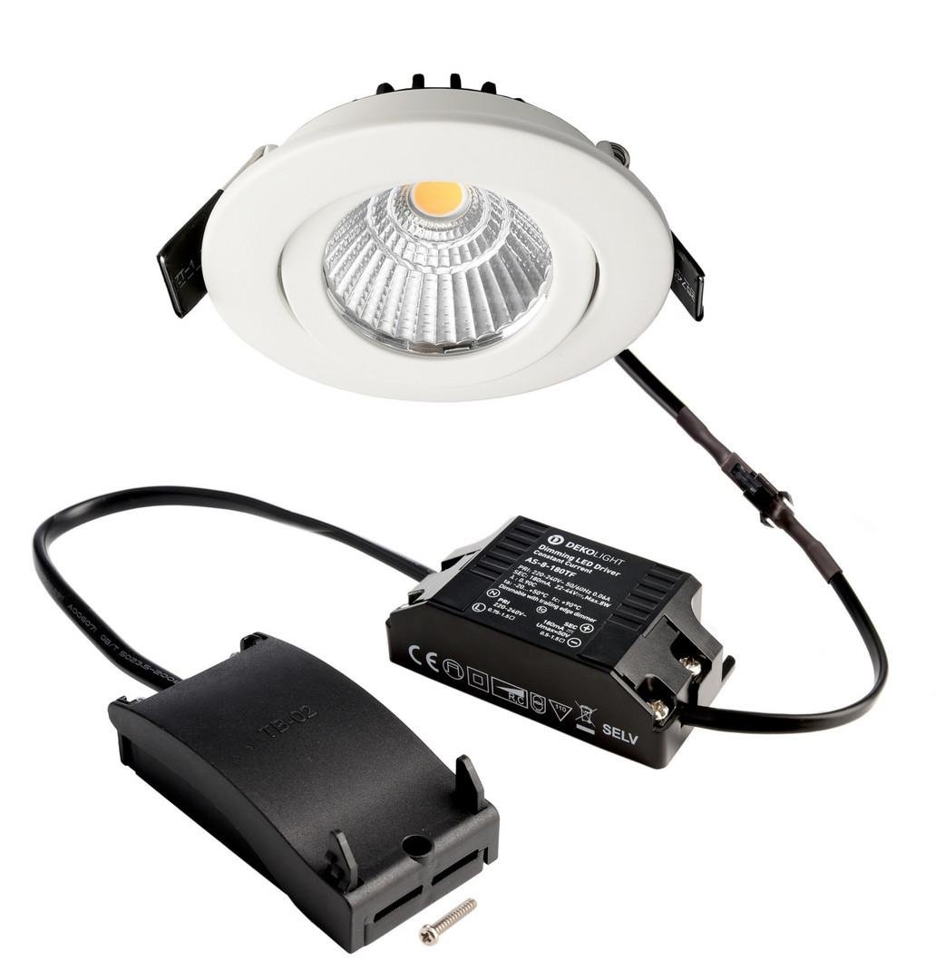 IMPR 565380 Deko-Light stropní vestavné svítidlo, Dione, 8,5 W, DTW, 1800-3000 K, 220-240V 480 lm bílá - LIGHT IMPRESSIONS