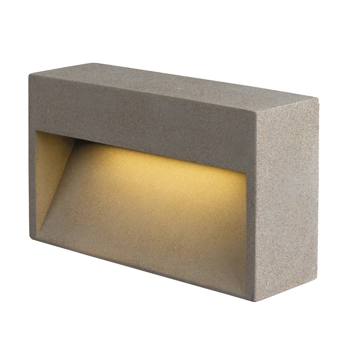 LA 1006405 CONCRETO L WL nástěnné přisazené svítidlo, šedé, 12 W, 570 lm, 3000 K CRI80 - BIG WHITE (SLV)
