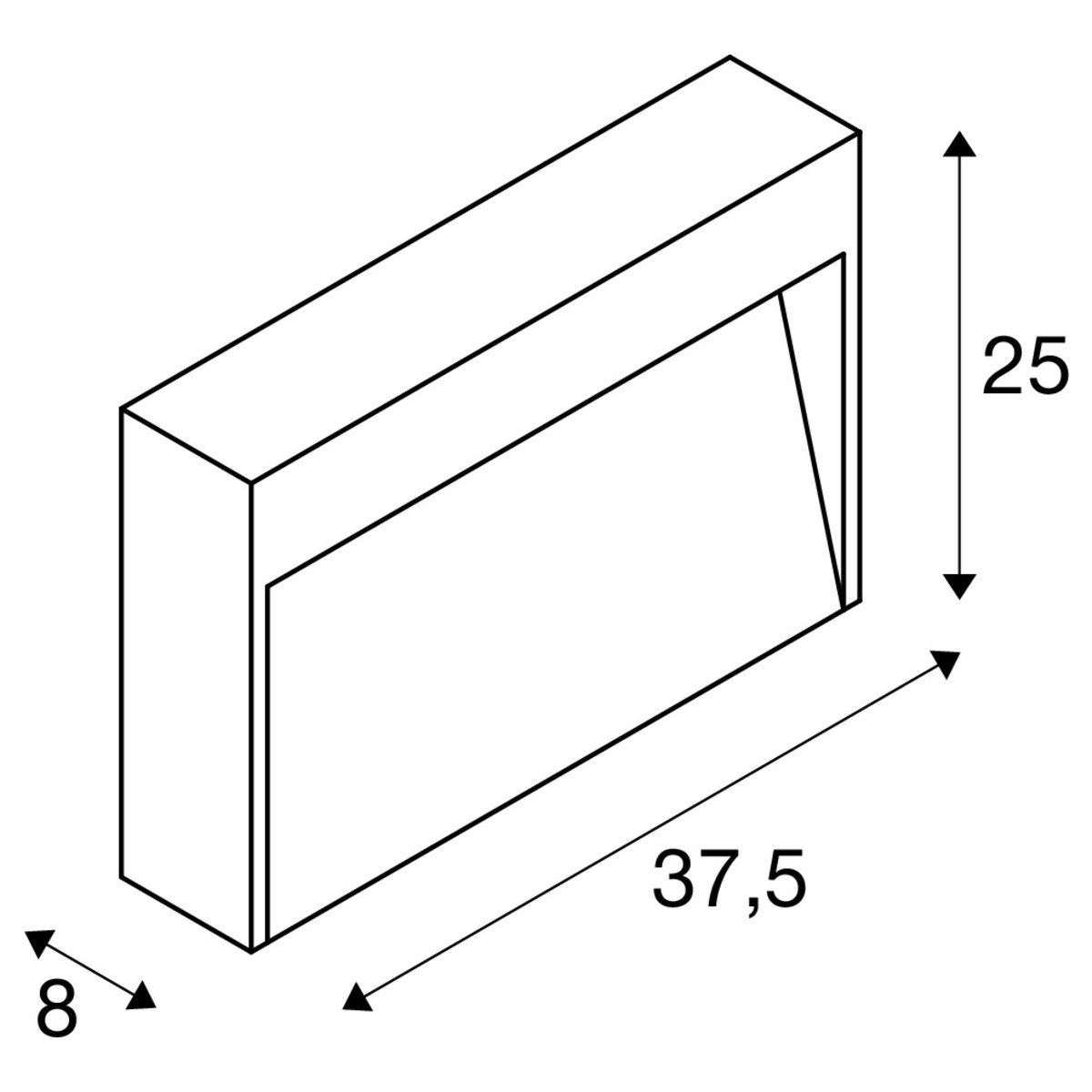 LA 1006405 CONCRETO L WL nástěnné přisazené svítidlo, šedé, 12 W, 570 lm, 3000 K CRI80 - BIG WHITE (SLV) (obrázek 4)