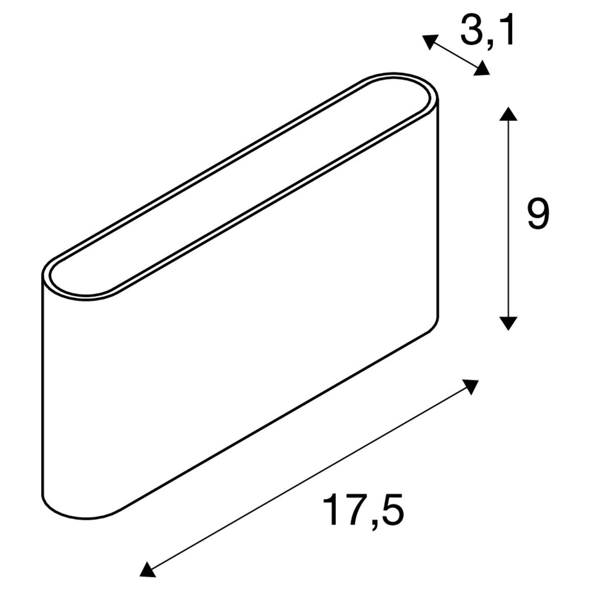 LA 1007145 OVAL 18 WL nástěnné přisazené svítidlo 2700/3000 K, 10 W, bílá - BIG WHITE (SLV) (obrázek 8)