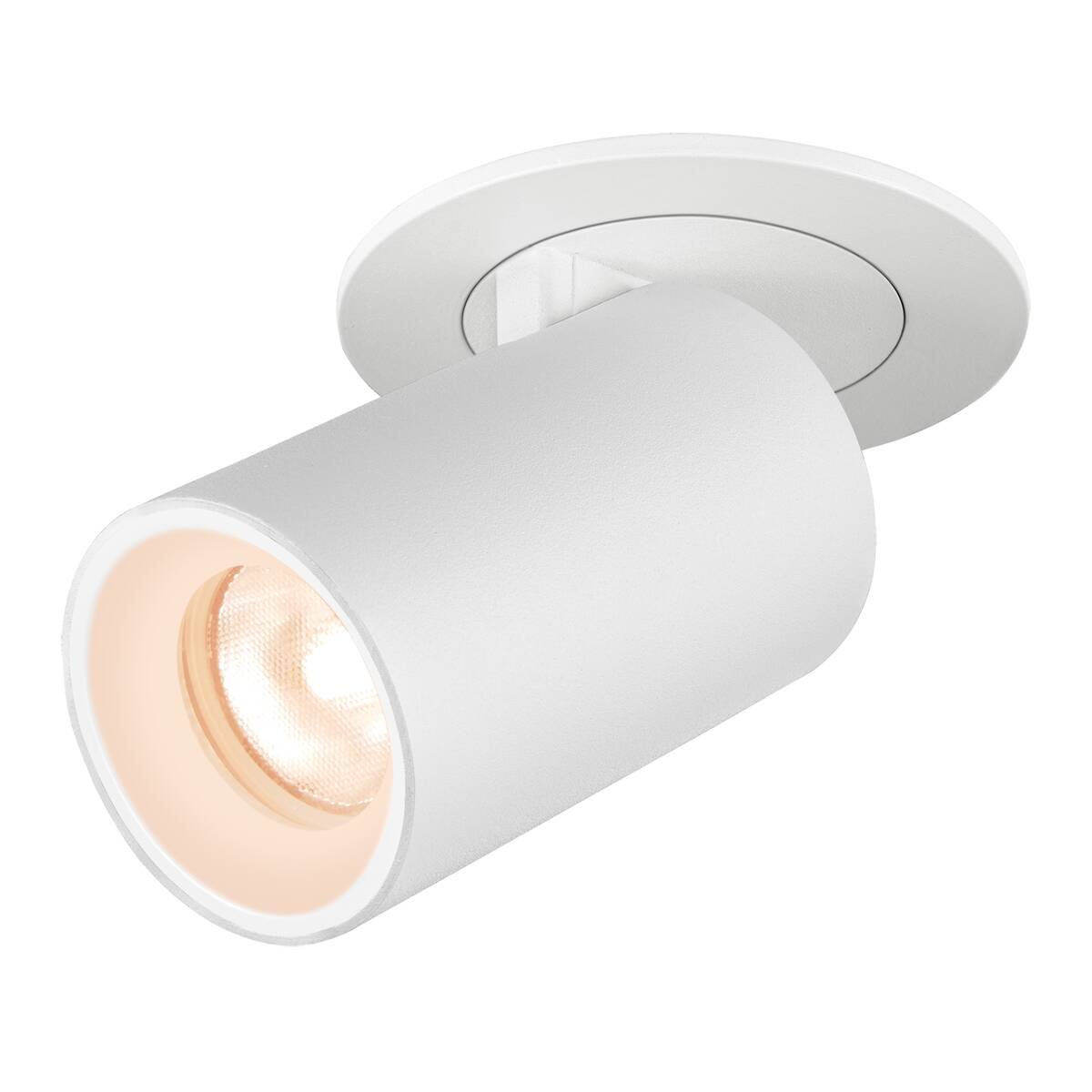 LA 1006883 NUMINOS® PROJECTOR XS stropní zápustné svítidlo, 2700 K, 55°, válcové, bílé/bílé - BIG WHITE (SLV)