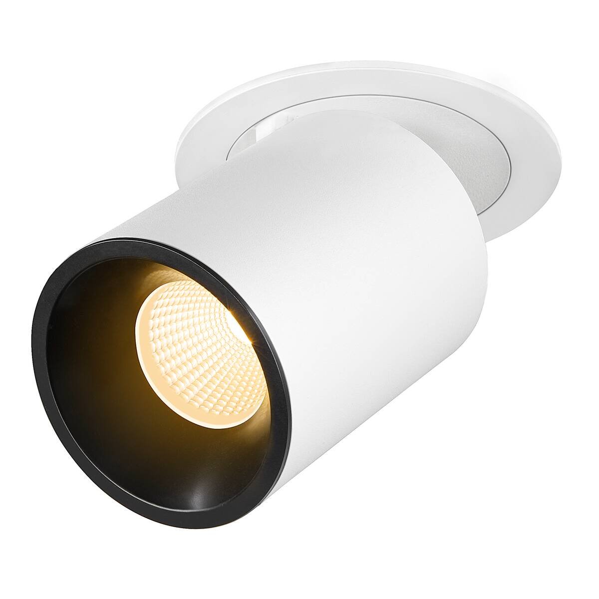 LA 1007056 NUMINOS® PROJECTOR L stropní zápustné svítidlo, 3000 K, 20°, válcové, bílé/černé - BIG WHITE (SLV)
