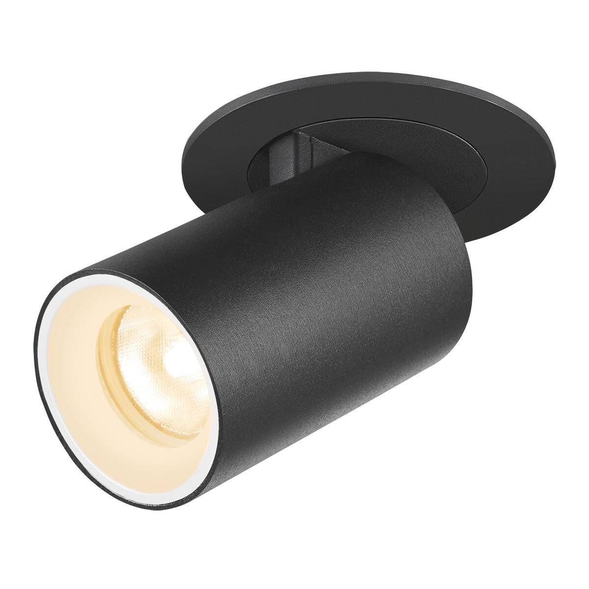 LA 1006889 NUMINOS® PROJECTOR XS stropní zápustné svítidlo, 3000 K, 40°, válcové, černé/bílé - BIG WHITE (SLV)