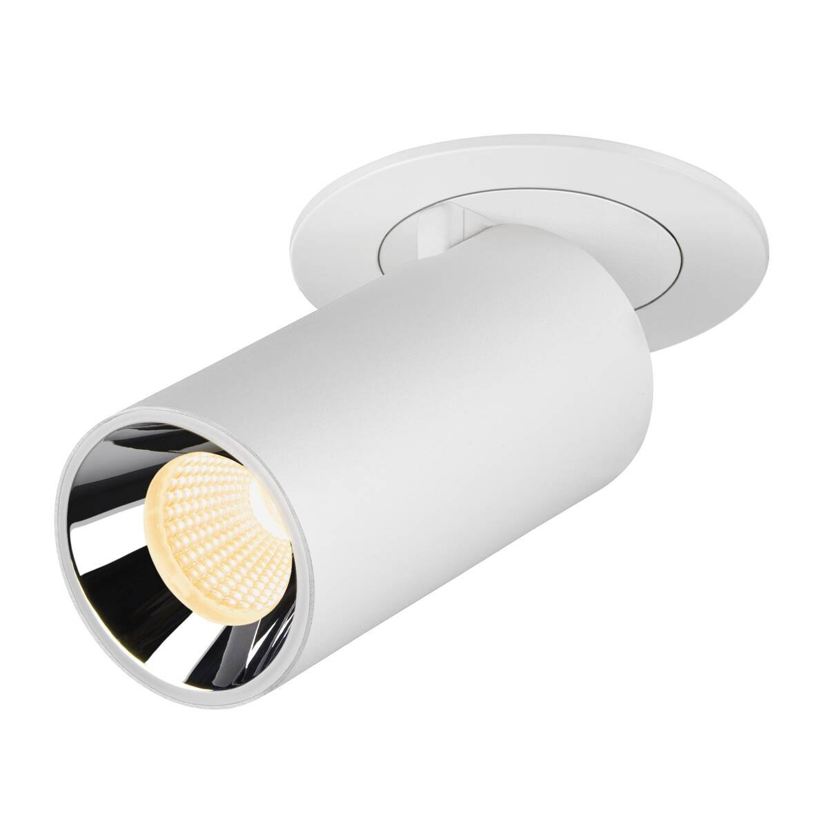 LA 1006950 NUMINOS® PROJECTOR S stropní zápustné svítidlo, 3000 K, 20°, válcové, bílé/chrom - BIG WHITE (SLV)