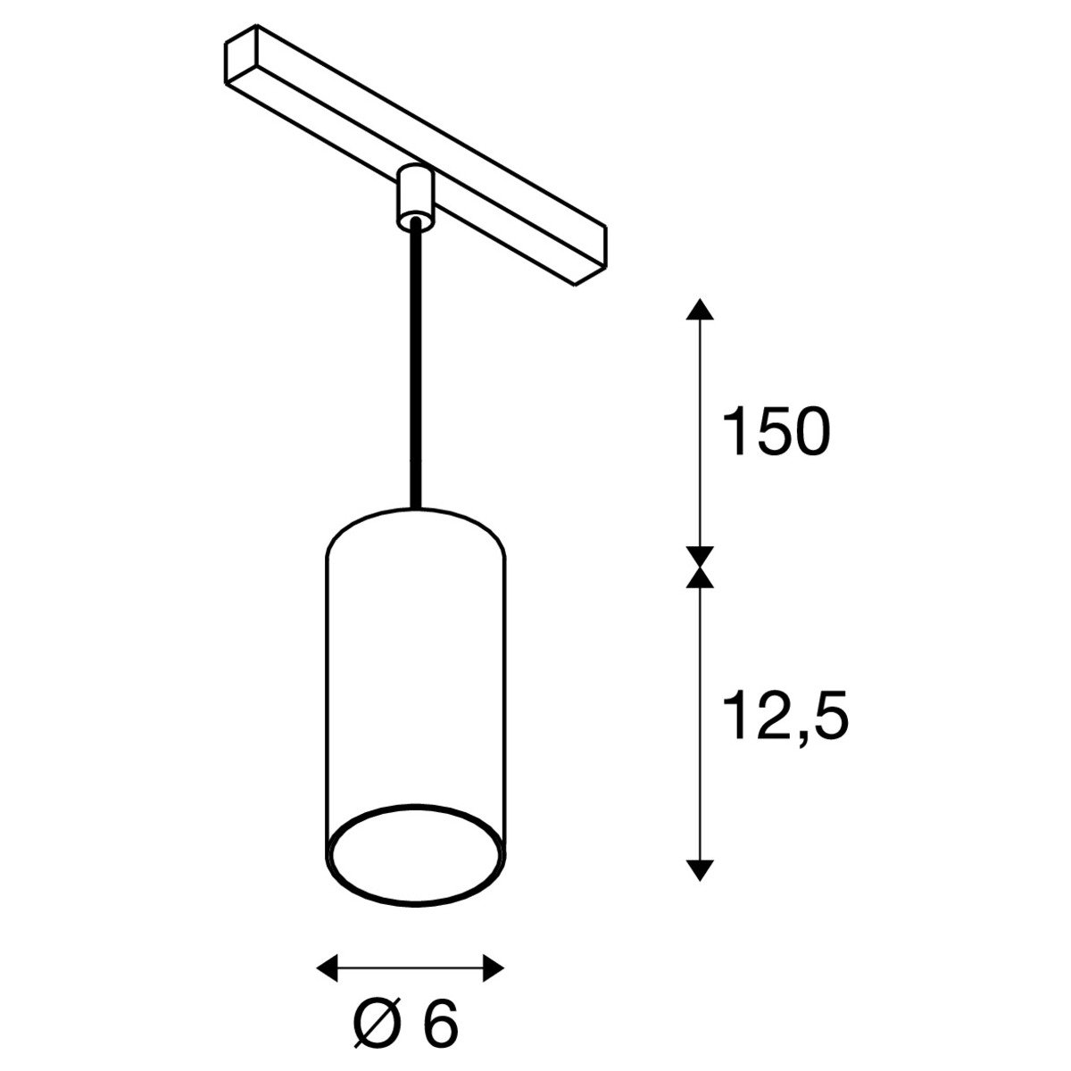 LA 1006839 NUMINOS® S 48 V TRACK DALI, závěsné svítidlo, černé/chrom, 16 W, 1050 lm, 3000 K, CRI90, 55° - BIG WHITE (SLV) (obrázek 6)