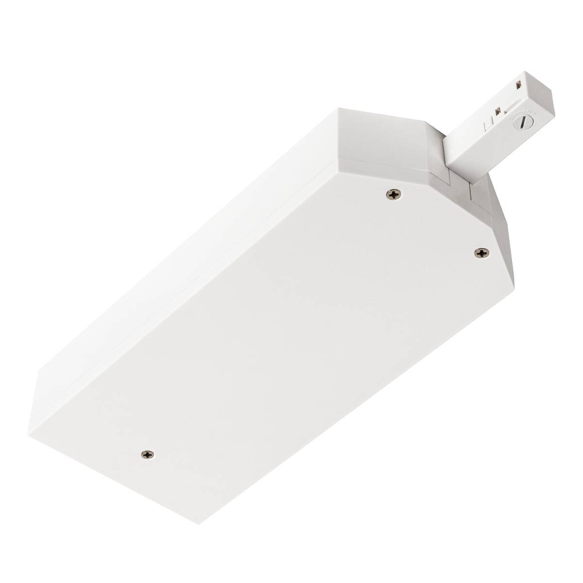 LA 1007084 48 V TRACK kryt transformátoru vč. koncového napáječe vlevo DALI, bílý - BIG WHITE (SLV)