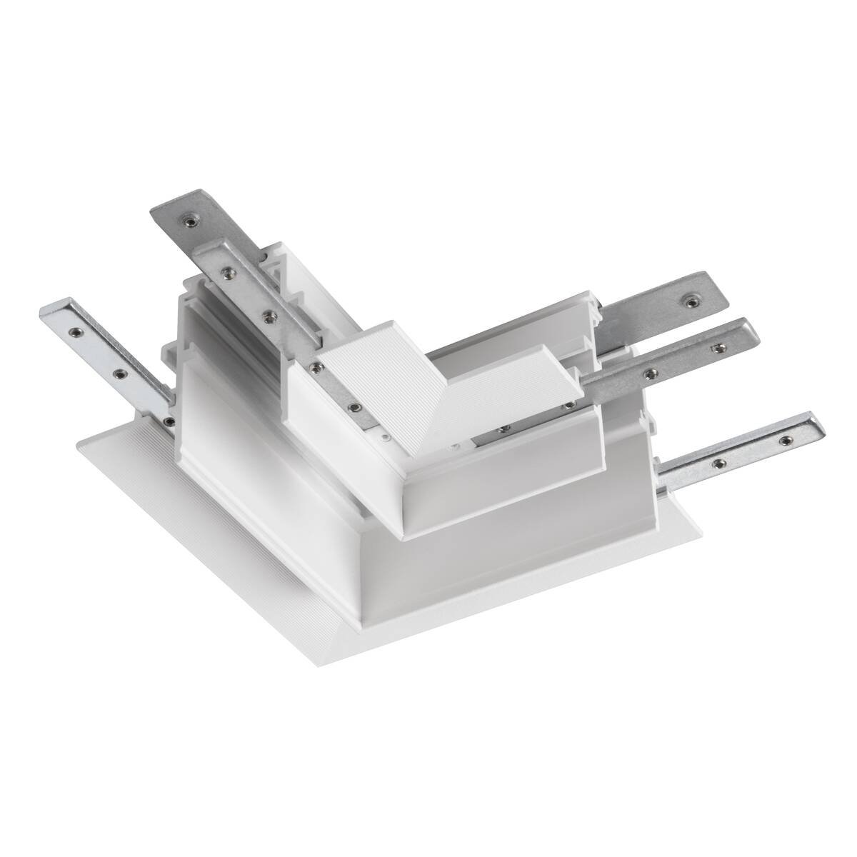 Levně LA 1006588 L-spojka mechanická 48 V TRACK, pro montážní lištu hlub., vlevo, bílá - BIG WHITE (SLV)