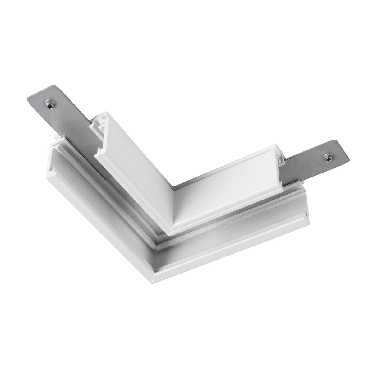 LA 1006578 L-spojka mechanická 48 V TRACK, pro nástavbovou lištu standard, vpravo, bílá - BIG WHITE (SLV)