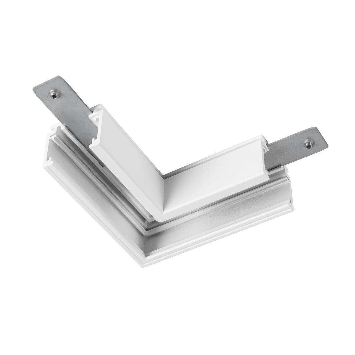 LA 1006576 L-spojka mechanická 48 V TRACK, pro nástavbovou lištu standard, vlevo, bílá - BIG WHITE (SLV)