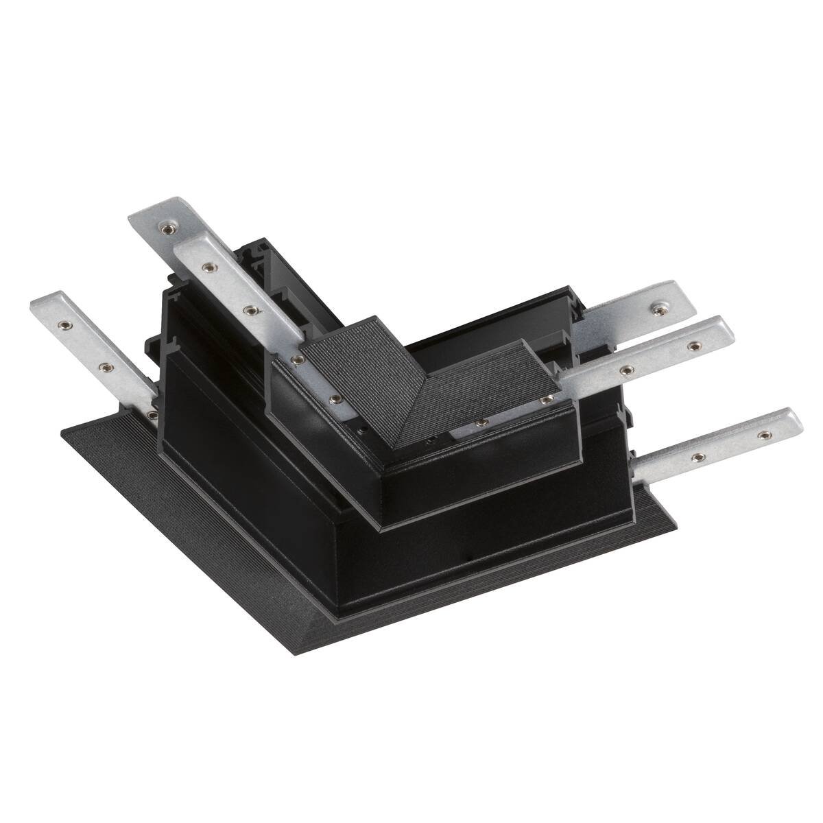 LA 1006589 L-spojka mechanická 48 V TRACK, pro montážní lištu hlub., vpravo, černá - BIG WHITE (SLV)