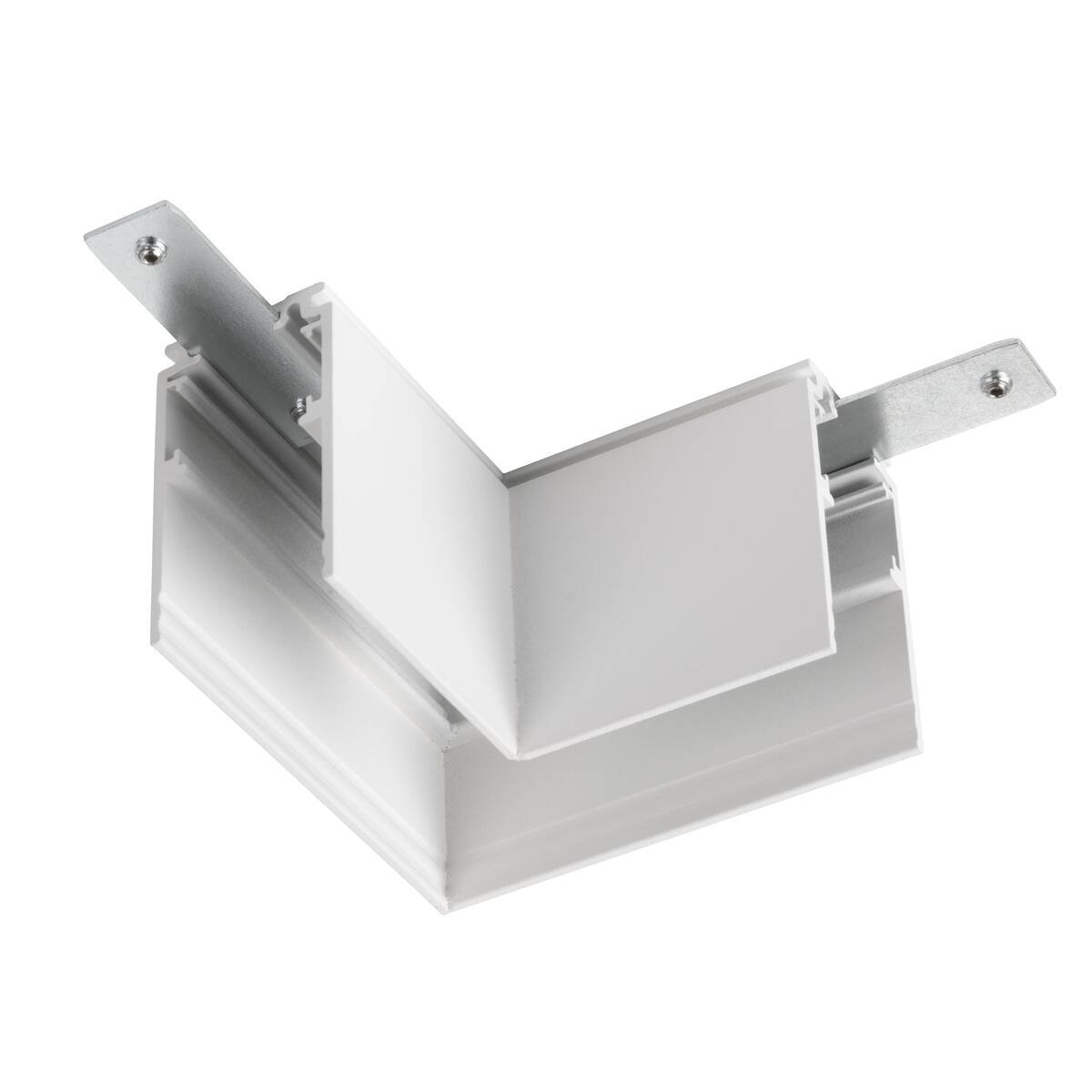 LA 1006584 L-spojka mechanická 48 V TRACK, pro nástavbovou lištu hlub., vpravo, bílá - BIG WHITE (SLV)
