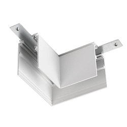 Obrázek pro produkt L-spojka mechanická 48 V TRACK, pro nástavbovou lištu hlub., vpravo, bílá - BIG WHITE (SLV)