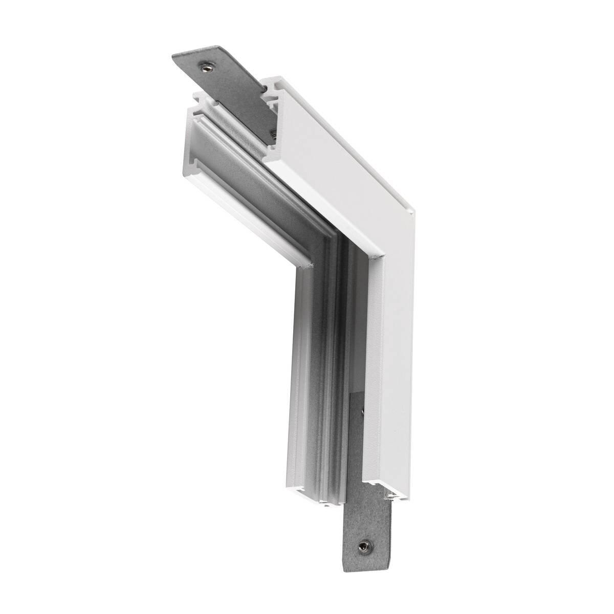LA 1006580 L-spojka mechanická 48 V TRACK, pro nástavbovou lištu standard, Stereo, bílá - BIG WHITE (SLV)