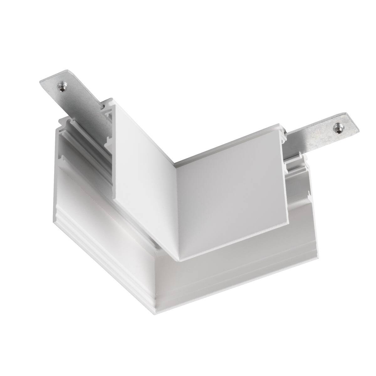LA 1006582 L-spojka mechanická 48 V TRACK, pro nástavbovou lištu hlub., vlevo, bílá - BIG WHITE (SLV)