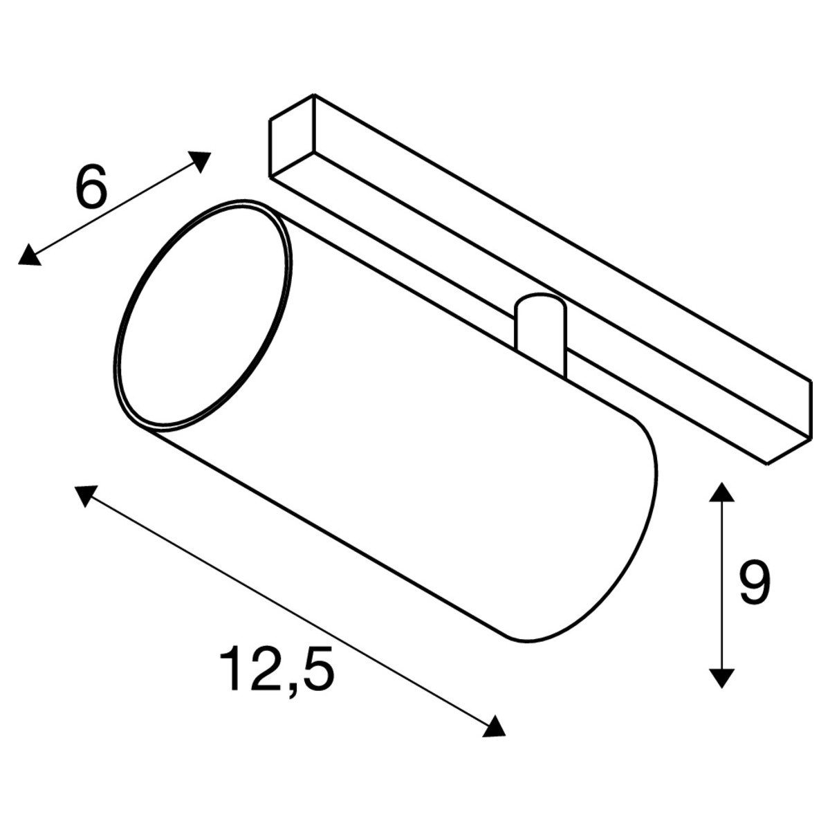 LA 1006727 NUMINOS® S 48 V TRACK DALI, spot, černé/bílé, 16 W, 1120 lm, 3000 K, CRI90, 40° - BIG WHITE (SLV) (obrázek 6)