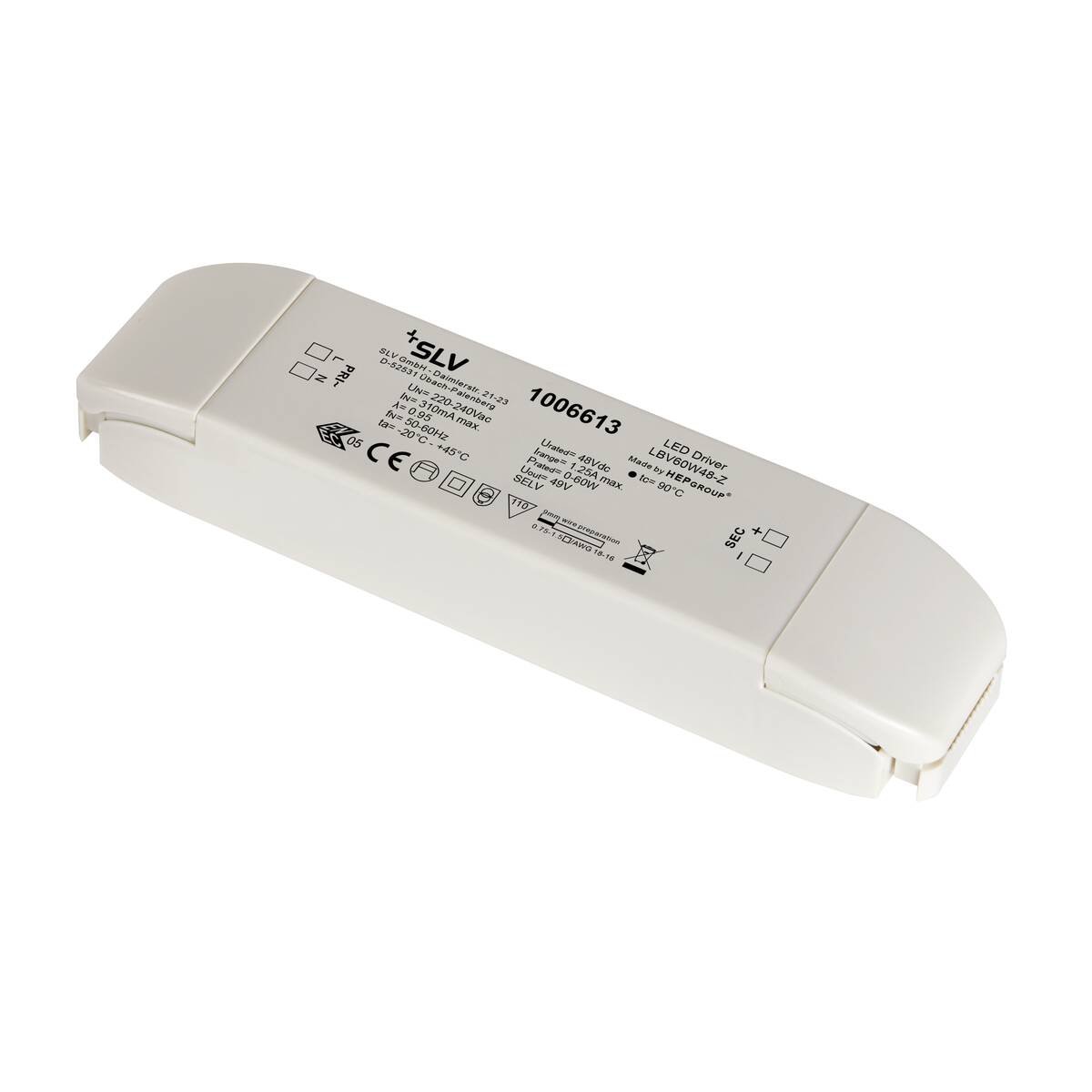 LA 1006613 LED síťový zdroj 48 V 60 W bílý - BIG WHITE (SLV)