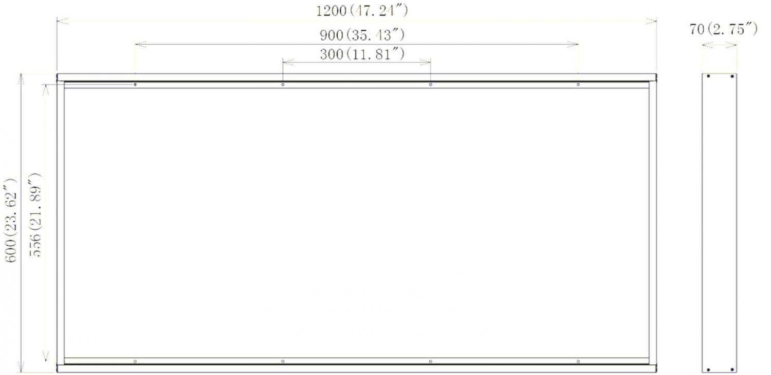IMPR 930675 Deko-Light přisazený rám pro 600x1200mm Panel (obrázek 4)