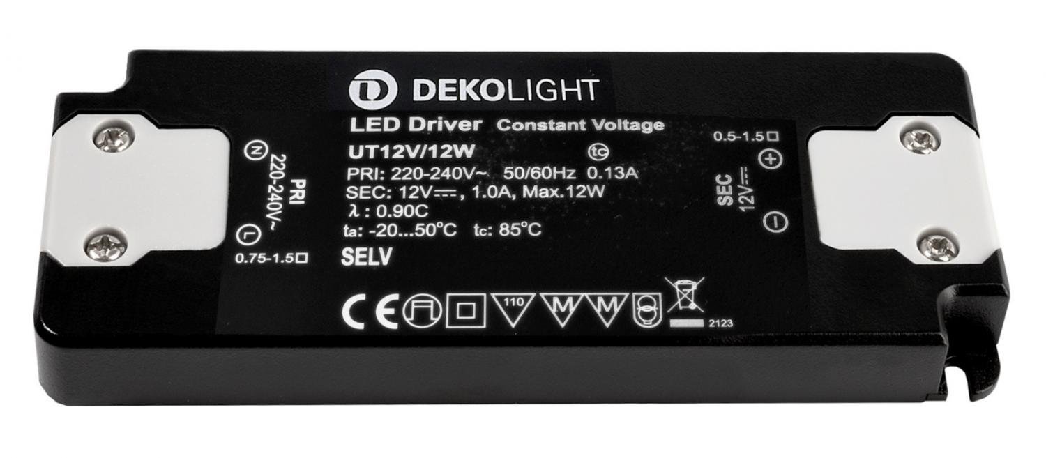 IMPR 862231 Deko-Light LED-napájení FLAT, CV, UT12V/12W konstantní napětí 0-1000 mA IP20 12V DC 12,00 W - LIGHT IMPRESSIONS
