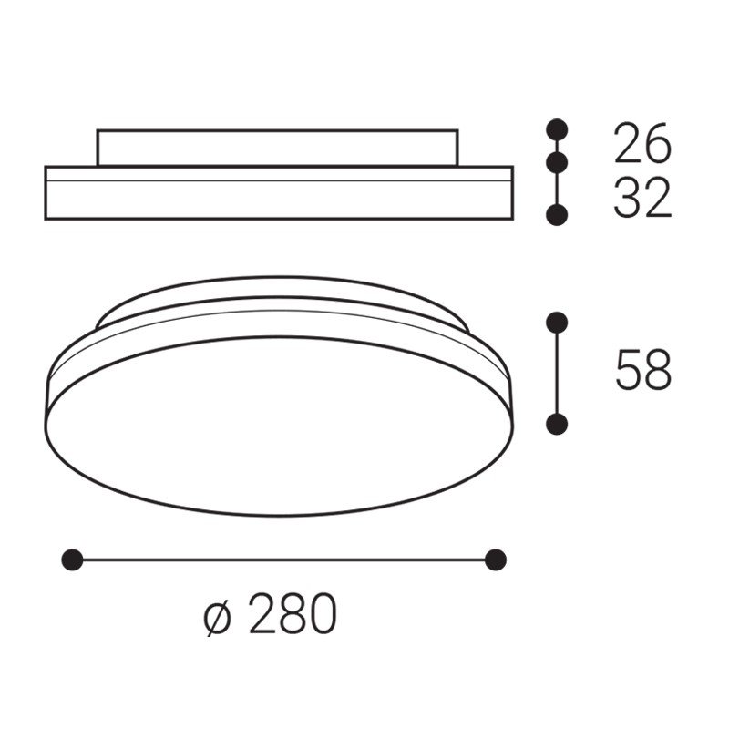 LED2 1430251EM LED2 Stropní venkovní svítidlo ROUND III 28 23W 3000K/3500K/4000K Emergency 3h bílá - LED2 Lighting (obrázek 3)