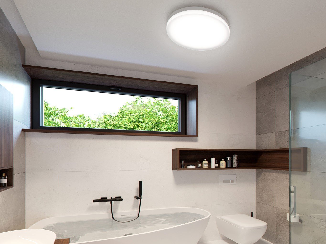 LED2 1430251EM LED2 Stropní venkovní svítidlo ROUND III 28 23W 3000K/3500K/4000K Emergency 3h bílá - LED2 Lighting (obrázek 5)