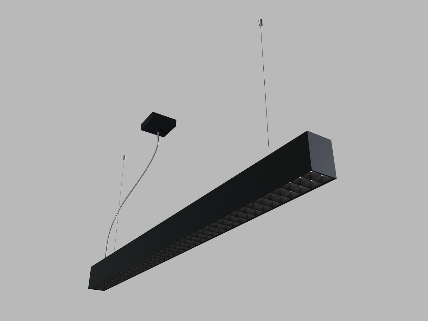 LED2 3312343CS LED2 Závěsné svítidlo LINO LASER 120 P-Z, B CASAMBI 32W 4000K UGR černá - LED2 Lighting