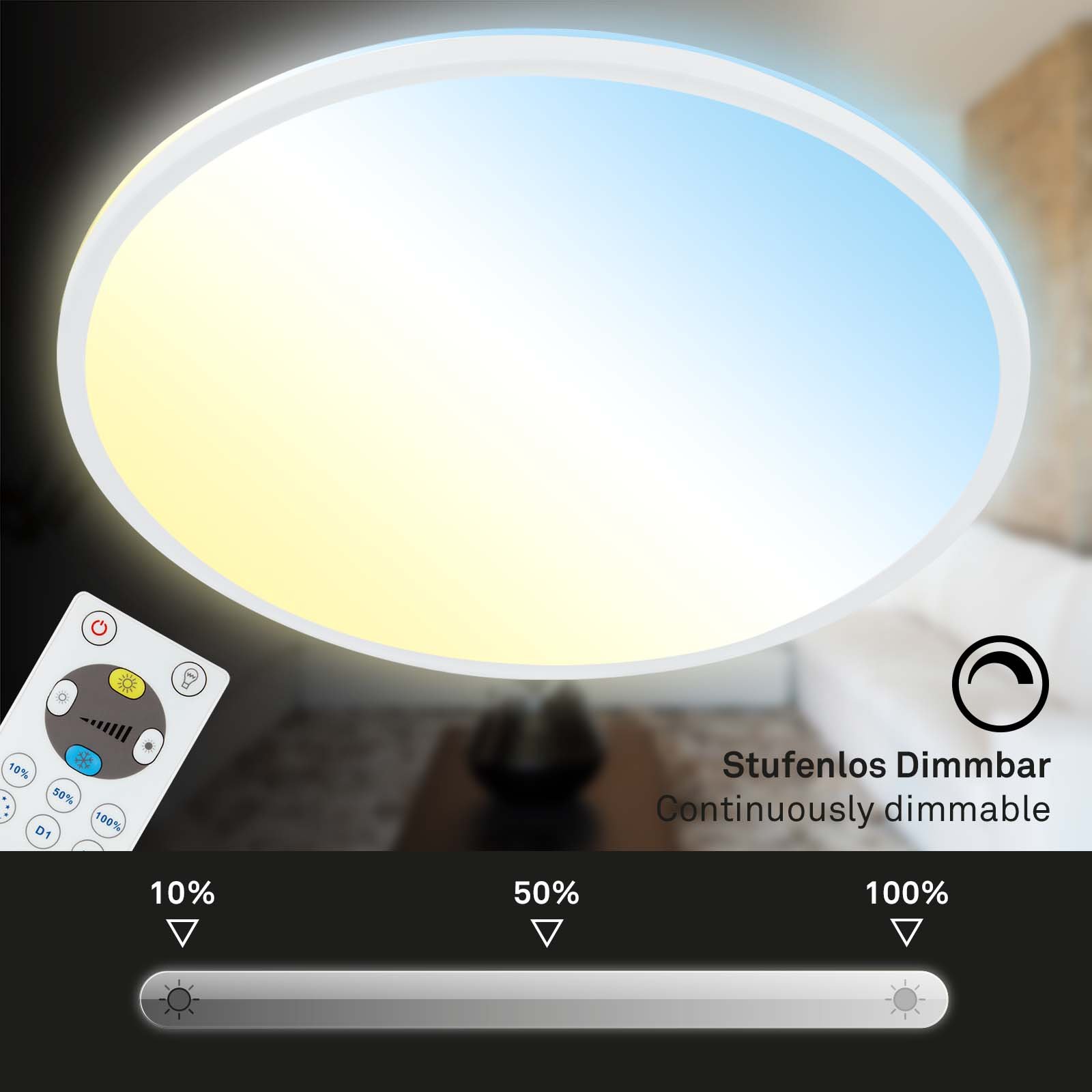 BRILO 7080-016 Slim CCT svítidlo LED panel, pr. 42 cm, 22 W, bílé - BRILO (obrázek 6)