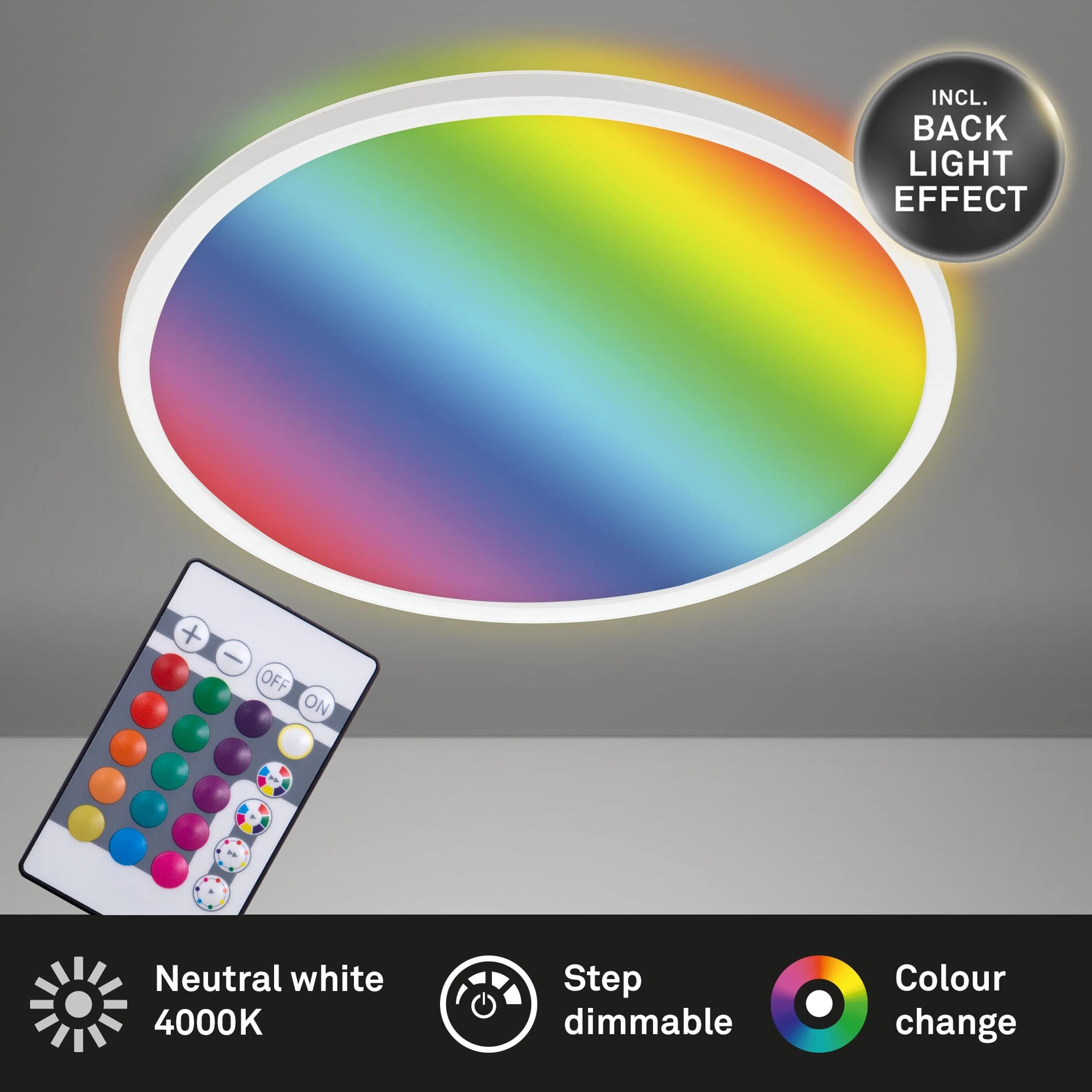 BRILO 7094-416 Slim svítidlo LED panel, pr. 42 cm, 2700 lm, 22 W, bílé - BRILO (obrázek 2)