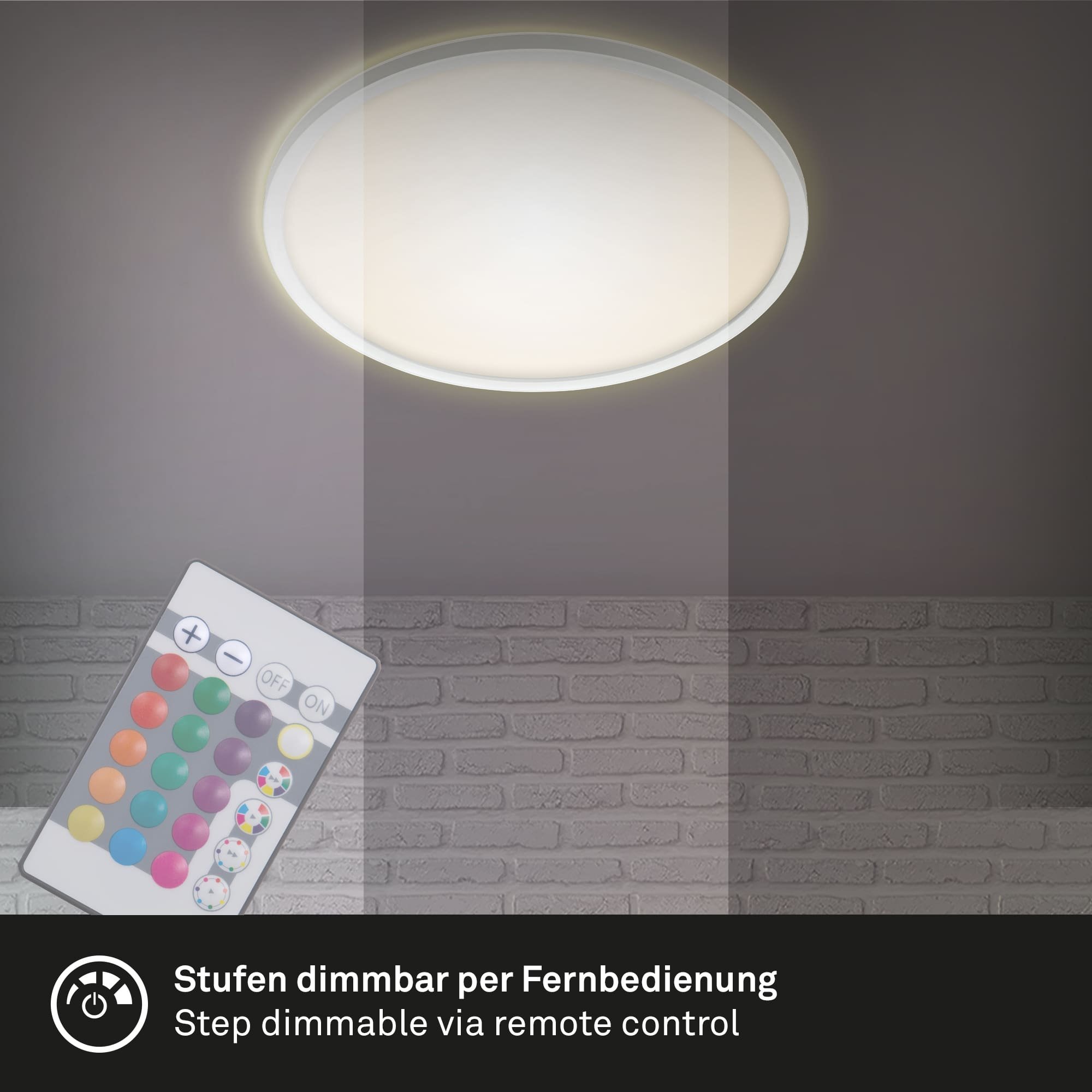 BRILO 7094-416 Slim svítidlo LED panel, pr. 42 cm, 2700 lm, 22 W, bílé - BRILO (obrázek 4)
